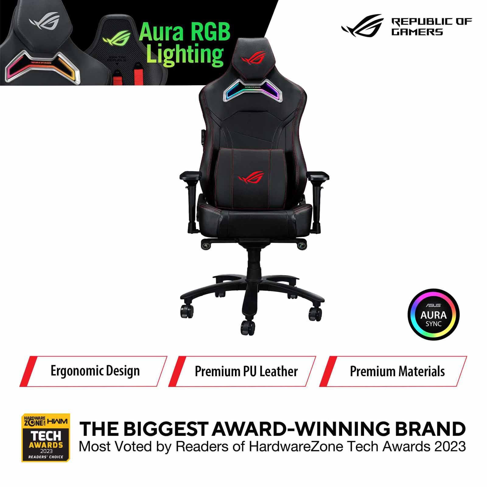 ASUS Rog Chariot X Rgb Gaming Chair - Black (exclude Installation Charges) SL301 ROG CHARIOT X BLACK-image 7