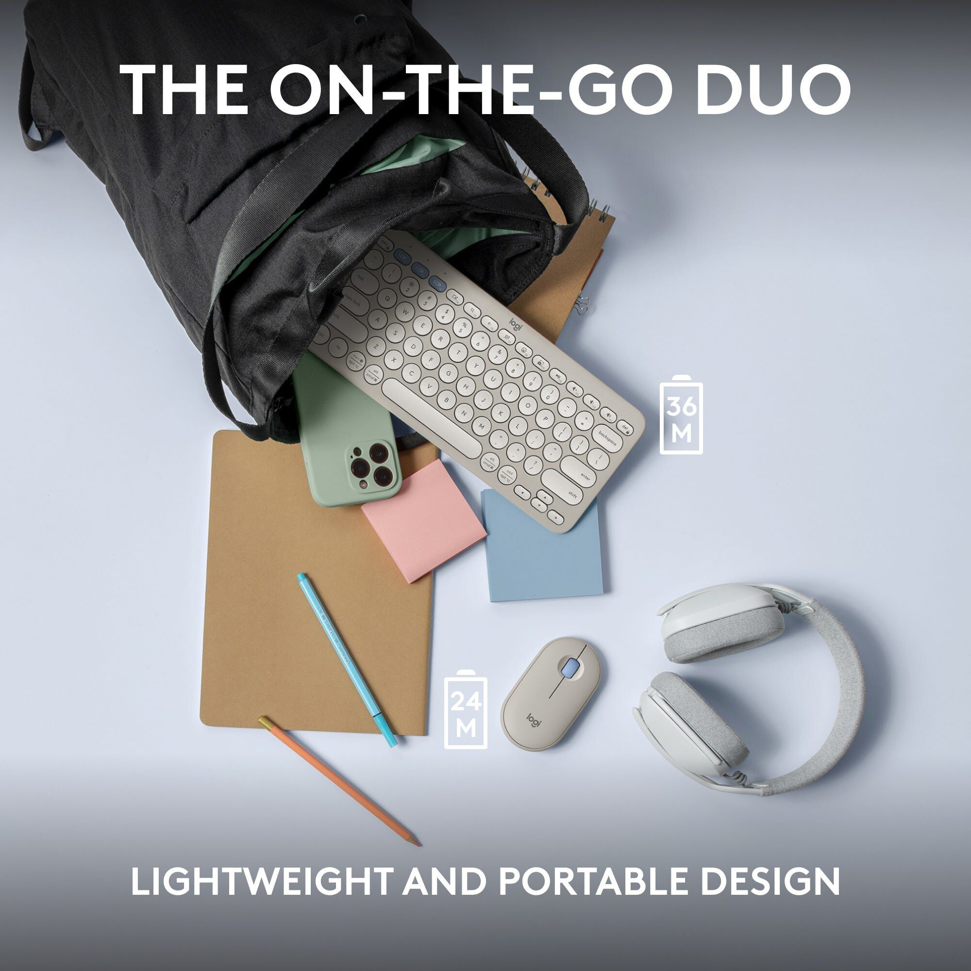 LOGITECH Pebble 2 Combo - Tonal Sand (1y) 920-012191-image 2