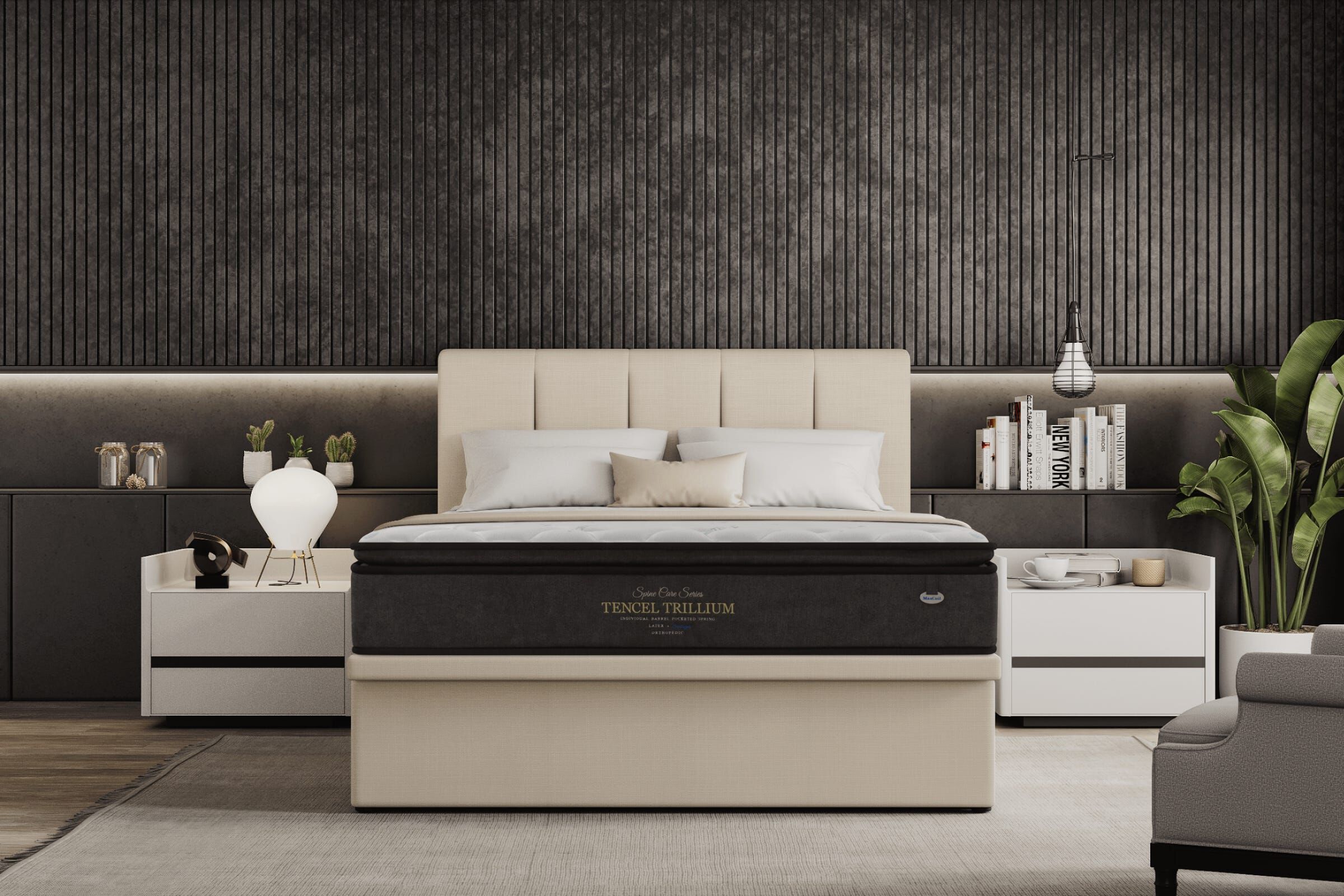 MAXCOIL Single Size Mattress SPINECARE TENCEL TRILLIUM-image 3
