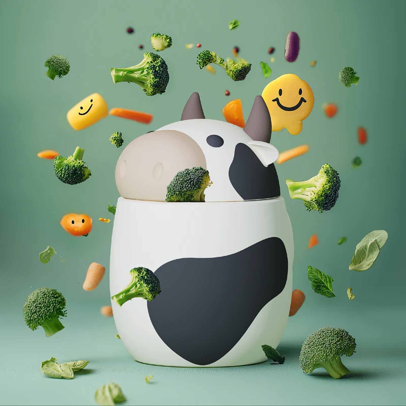 ASOBU Bestie Food Container (cow) AFC05838-image 2