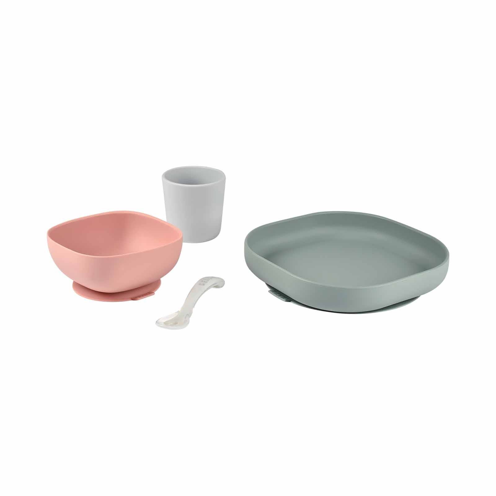 BEABA Suction Meal Set - Eucalyptus (online) SILICONE-image 6
