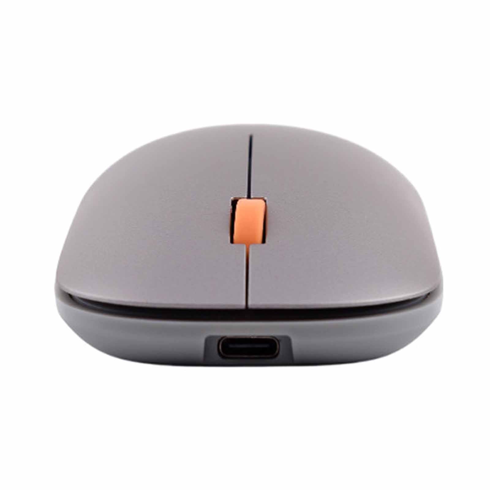 MICROPACK Lifestyle 2.4g + Bluetooth Rechargeable Wireless Mouse - Grey ML-203W-GY-image 4