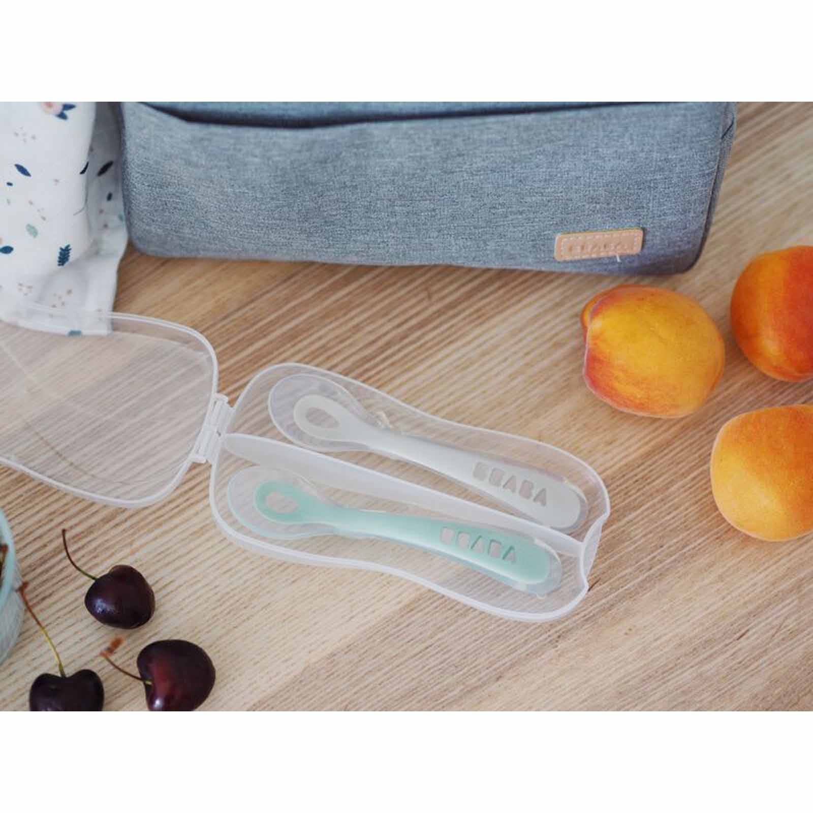 BEABA Soft Silicone Spoon With Case - Velvet Grey/sage Green (online) 2ND STAGE-image 6