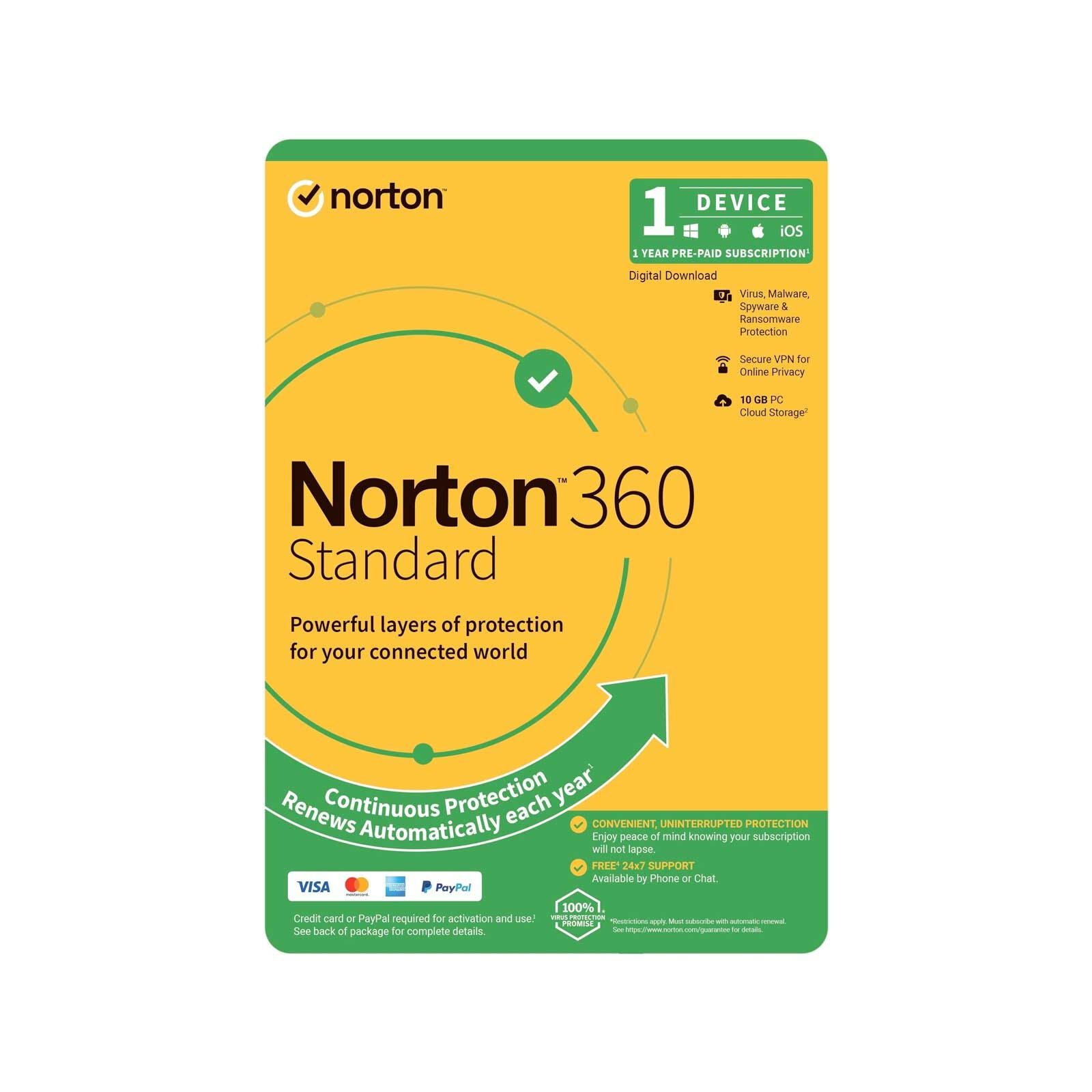 NORTON 360 Standard For Sg 10gb Ap 1 User 1 Device 12mo 21432826-image null