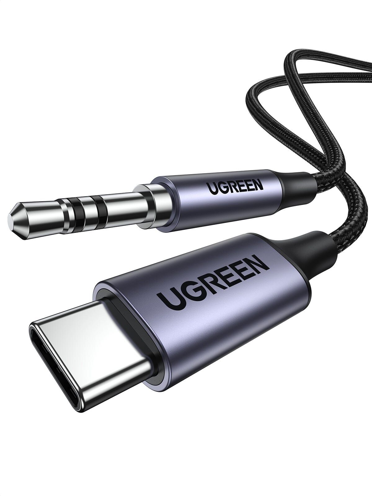 UGREEN Round Usb-c Audio Cable 3.5mm M/m Aluminum Shell 1m (deep Gray) 30633-image 3