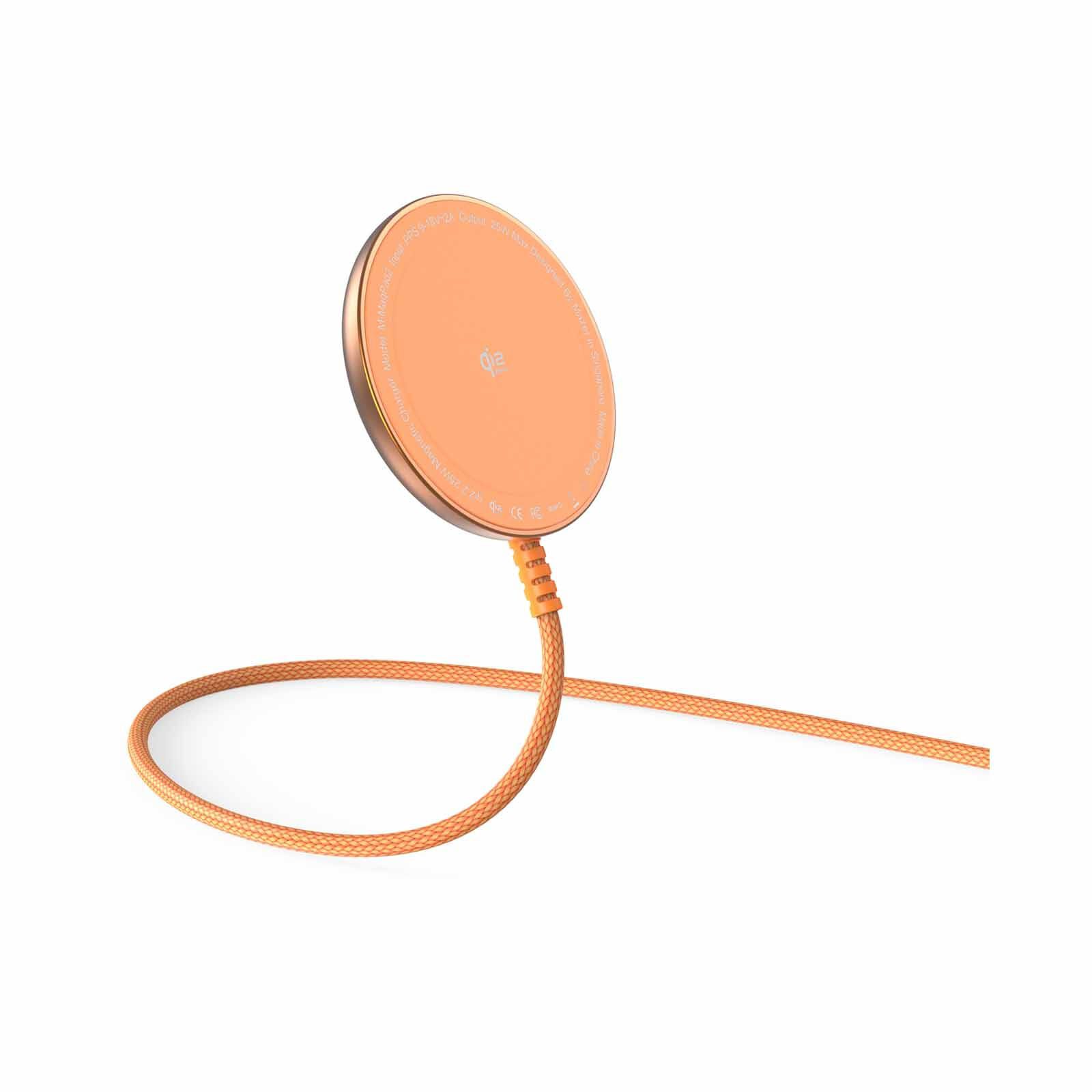MAZER Qi2.2 25w Certified Wireless Charging Pad With 1.5m Cable-sunsetorange M-MAGPAD2-SO-image 7