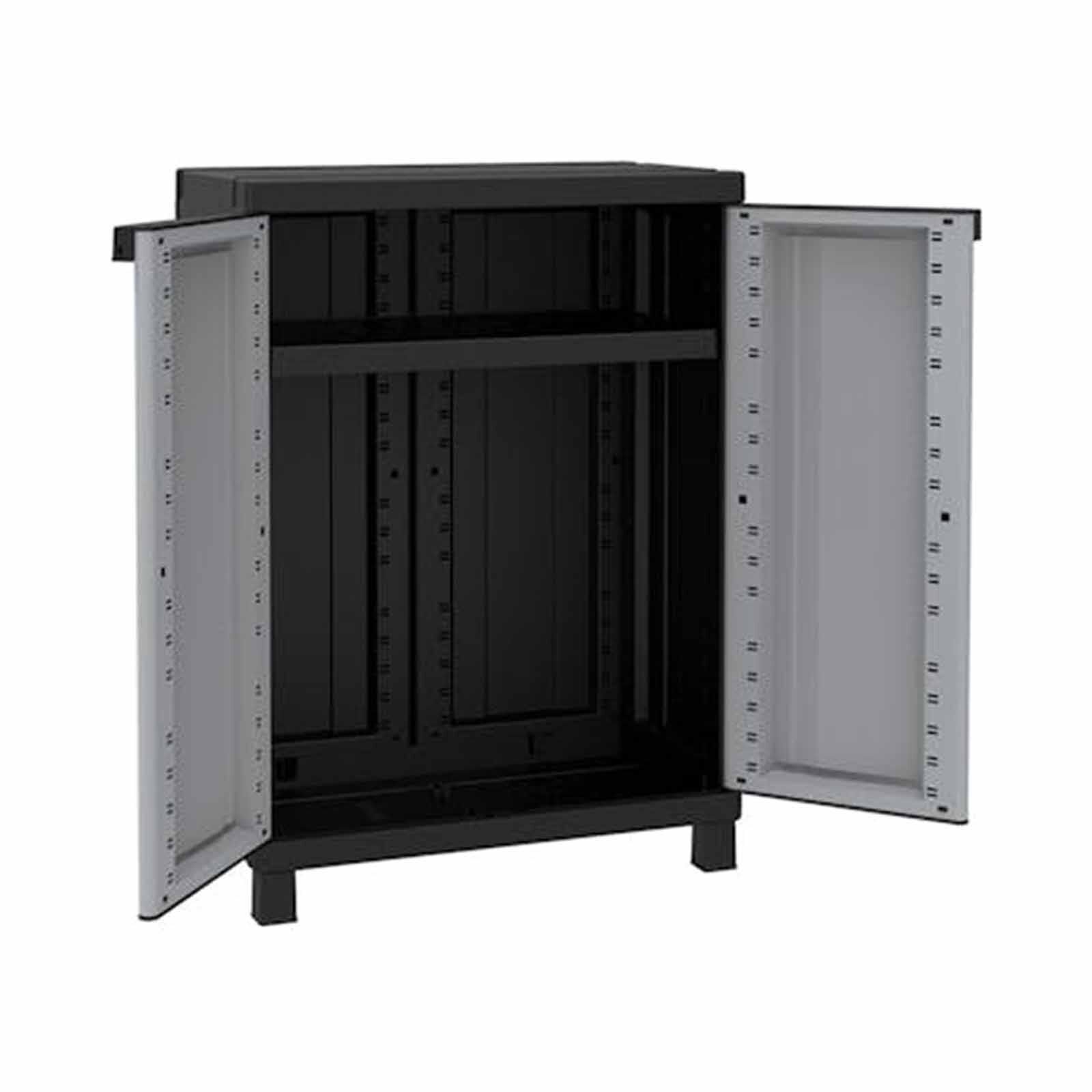 TERRY Twist Black Cabinet 2 Door 1 Adj.shelves TR2709-image 2