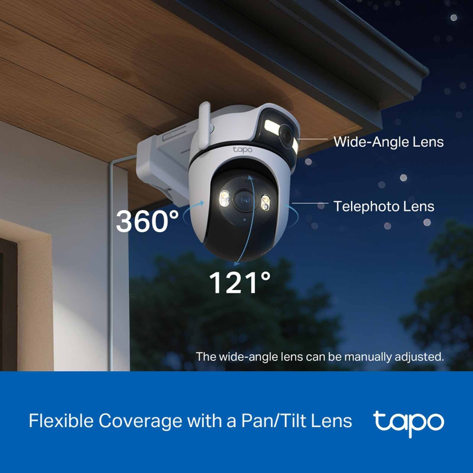 TP LINK Outdoor Dual Lens Pan/tilt Security Camera TAPO C545D-image 7