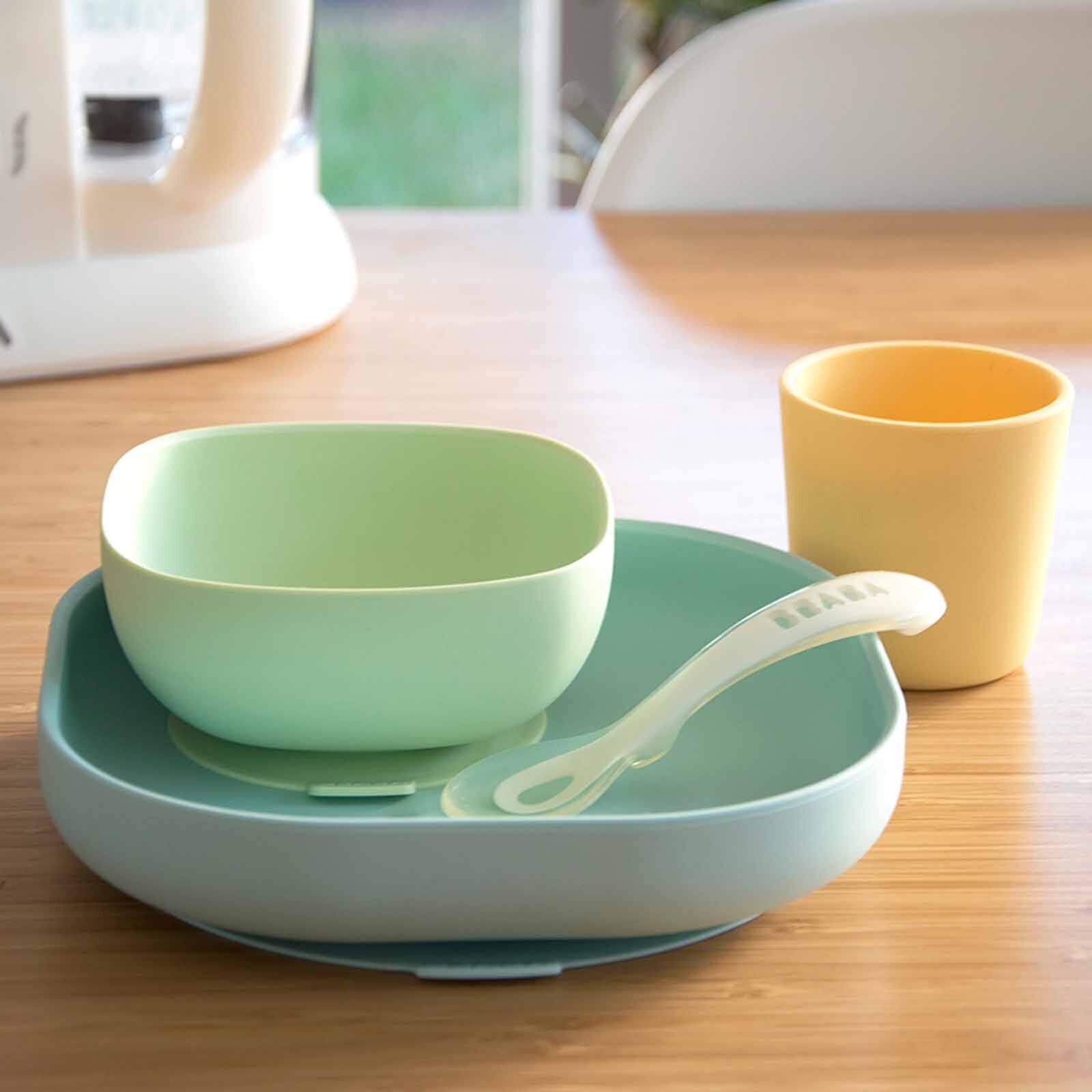 BEABA Suction Meal Set - Yellow (online) SILICONE-image 2