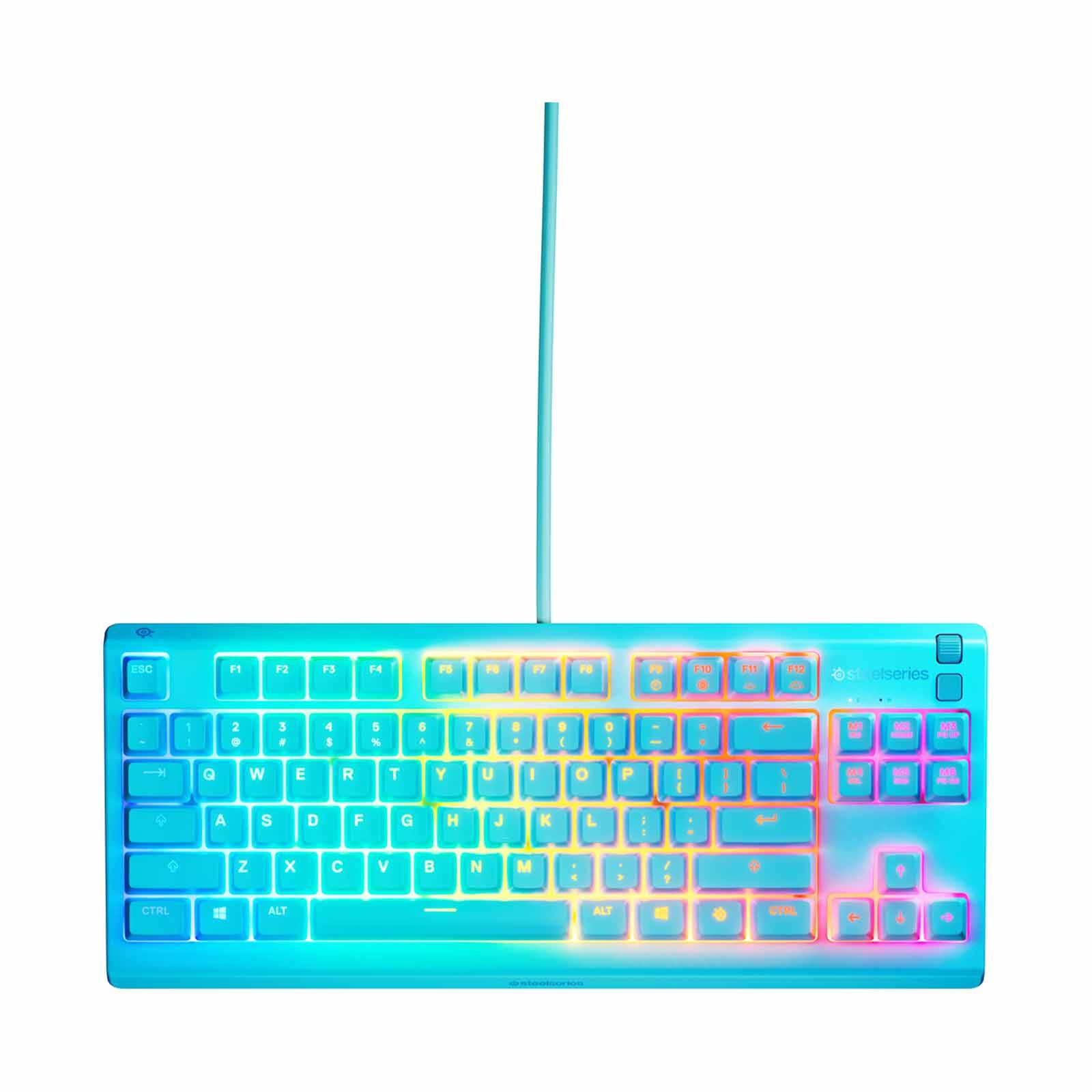 STEELSERIE Water Resistant Quiet Tenkeyless Keyboard With Rgb Lighting- Aqua APEX 3 TKL RGB KEYBOARD US- AQUA-image 1