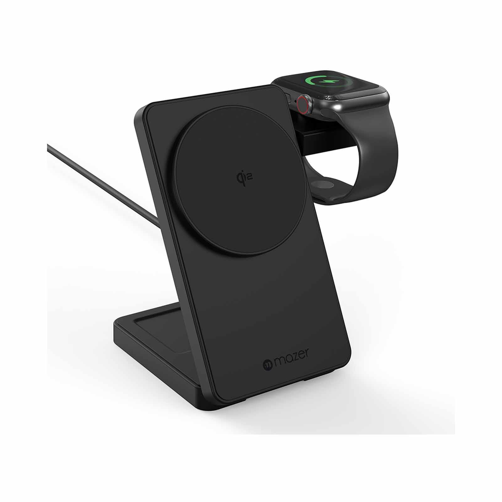 MAZER Qi2 Foldable 3in1 Total 25w Wireless Charging Stand-black M-QI2-MAGFOLD06-BK-image 7