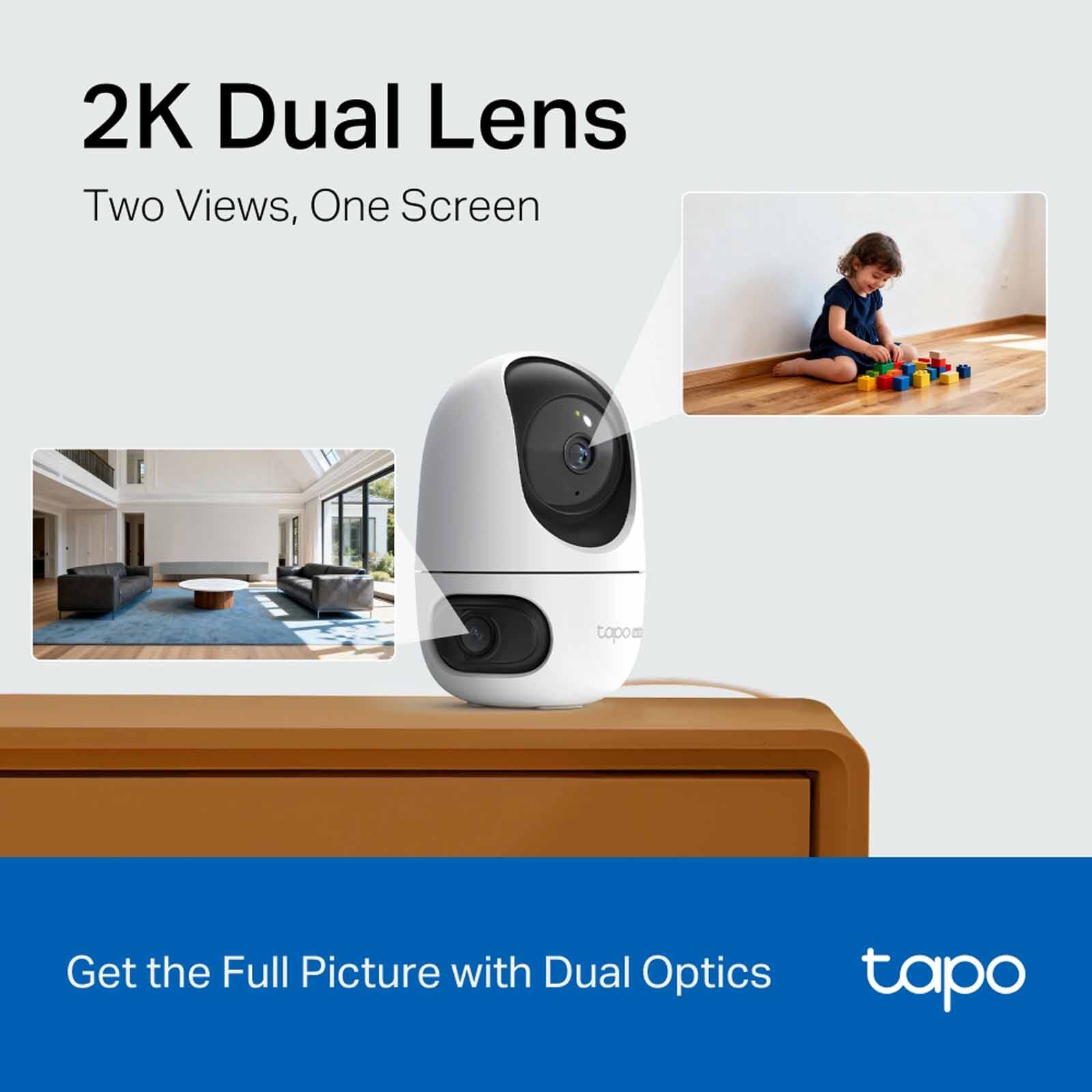 TP LINK Dual Lens Pan/tilt Security Camera TAPO C245D-image 3