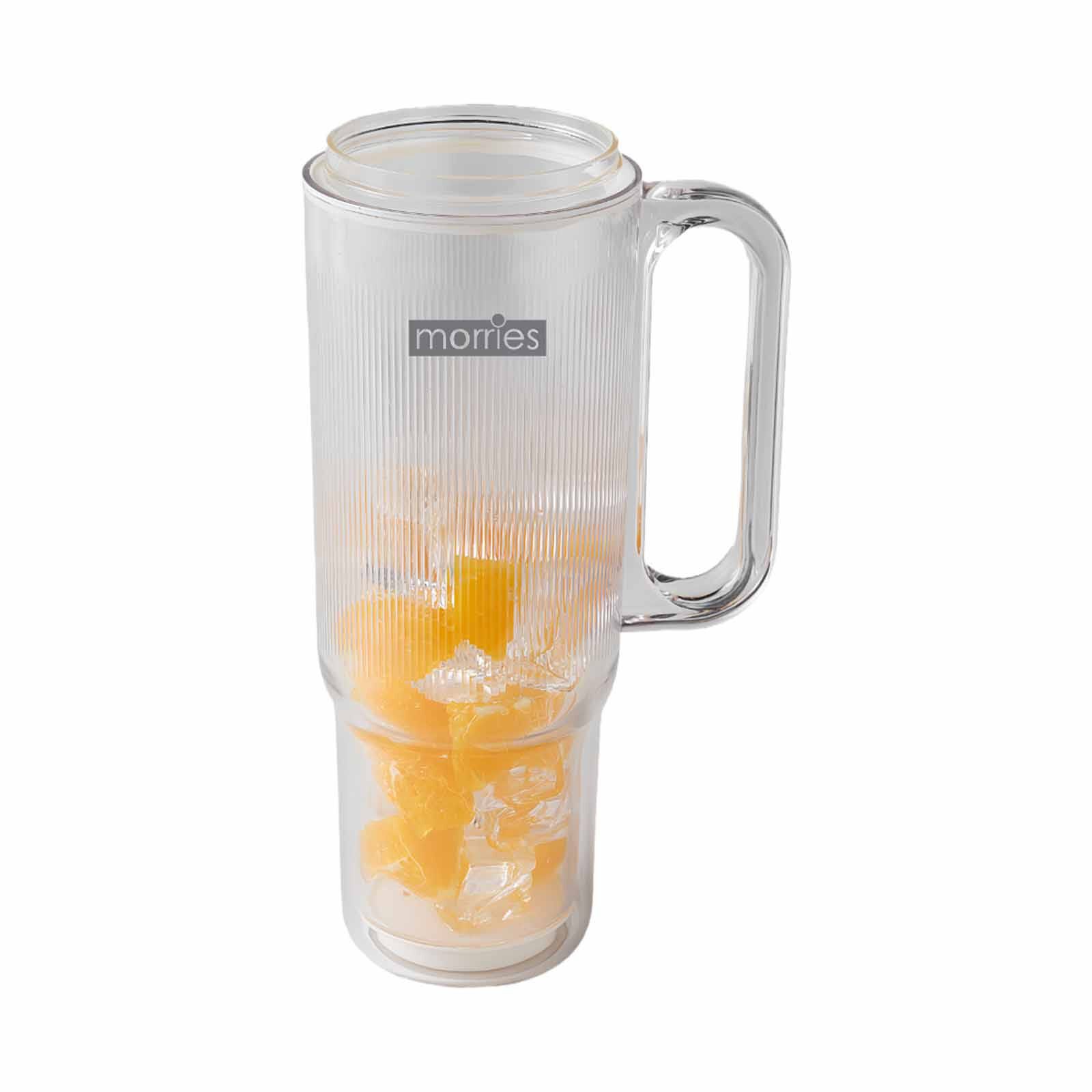 MORRIES 500ml Double Wall Borosilicate Glass Portable Juicer MS-500PJ-image 2