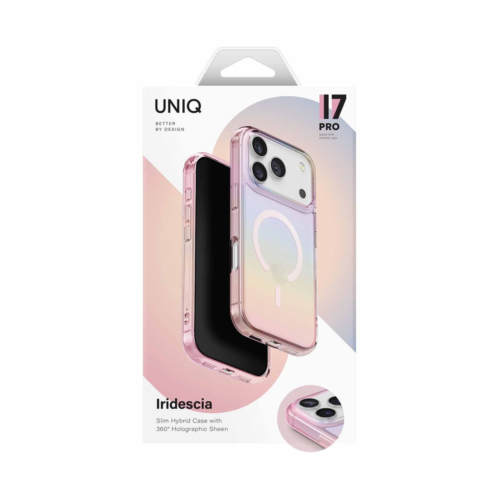 UNIQ Hybrid Iphone 17 Pro (2025) 6.3 Magclick Charging Iridescia - Pink Prism UNIQ-IP6.3P(2025)-IRDMPPRS-image 1