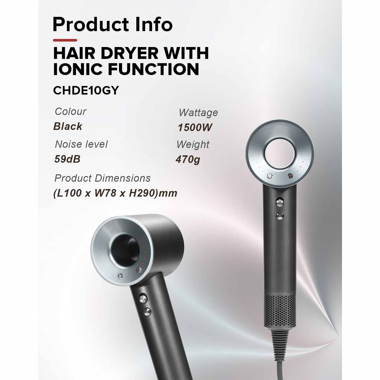 CORNELL Hair Dryer With Ionic Function CHDS94G-image 4