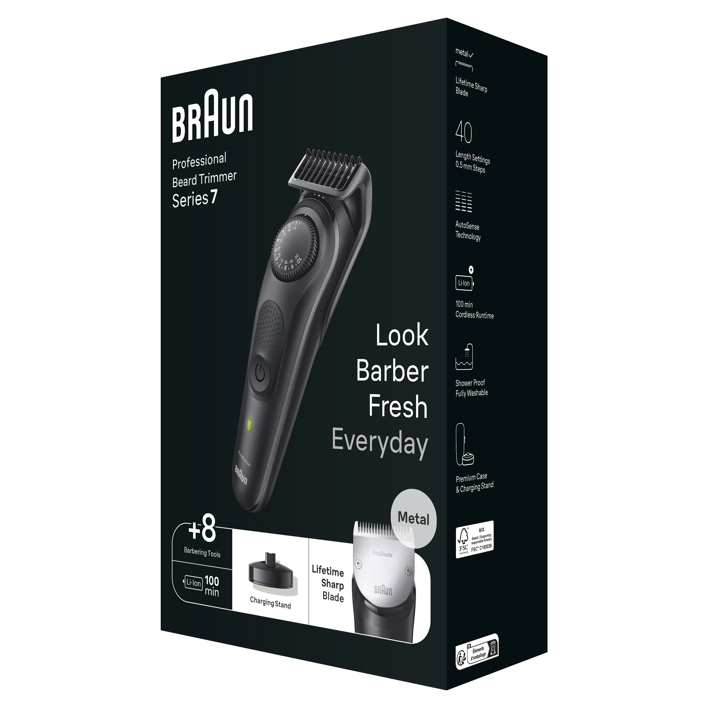 BRAUN Series 7 Pro Beard Wet & Dry Trimmer BT7440-image 8