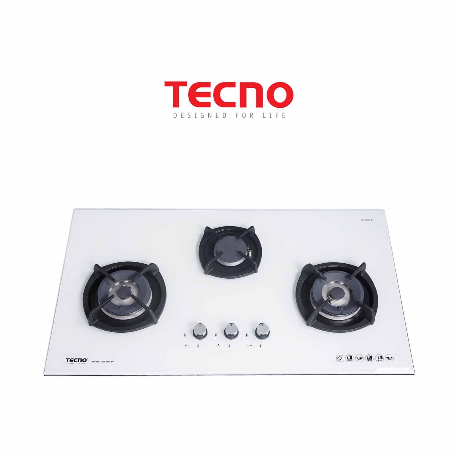 TECNO 90cm 3 Burners Glass Hob (exclude Installation) T 3388TGSV OW