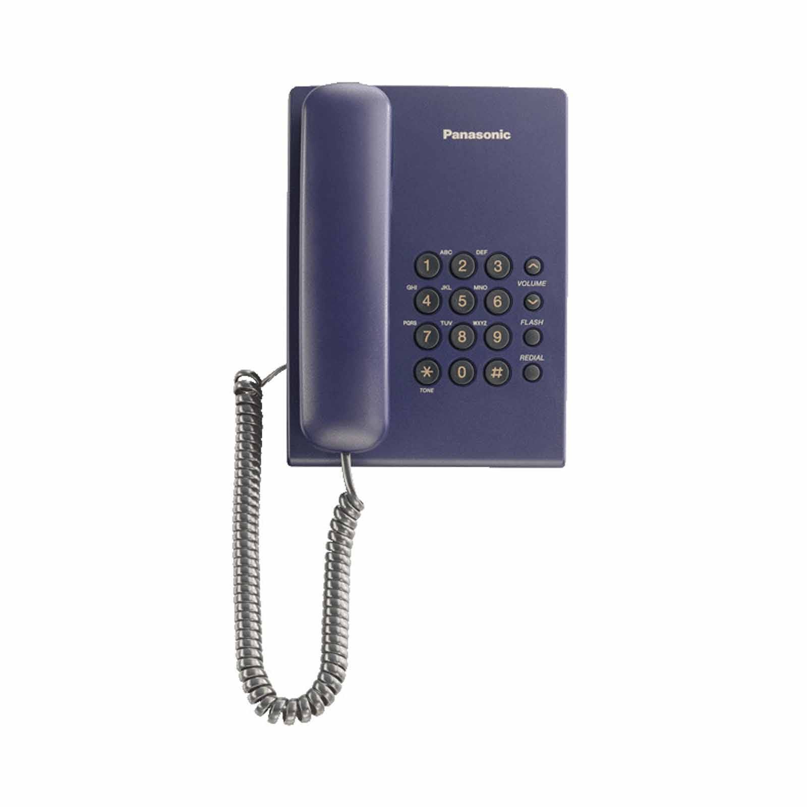 PANASONIC Corded Desk Phone Integrated Phone System(blue) KX-TS500MXC