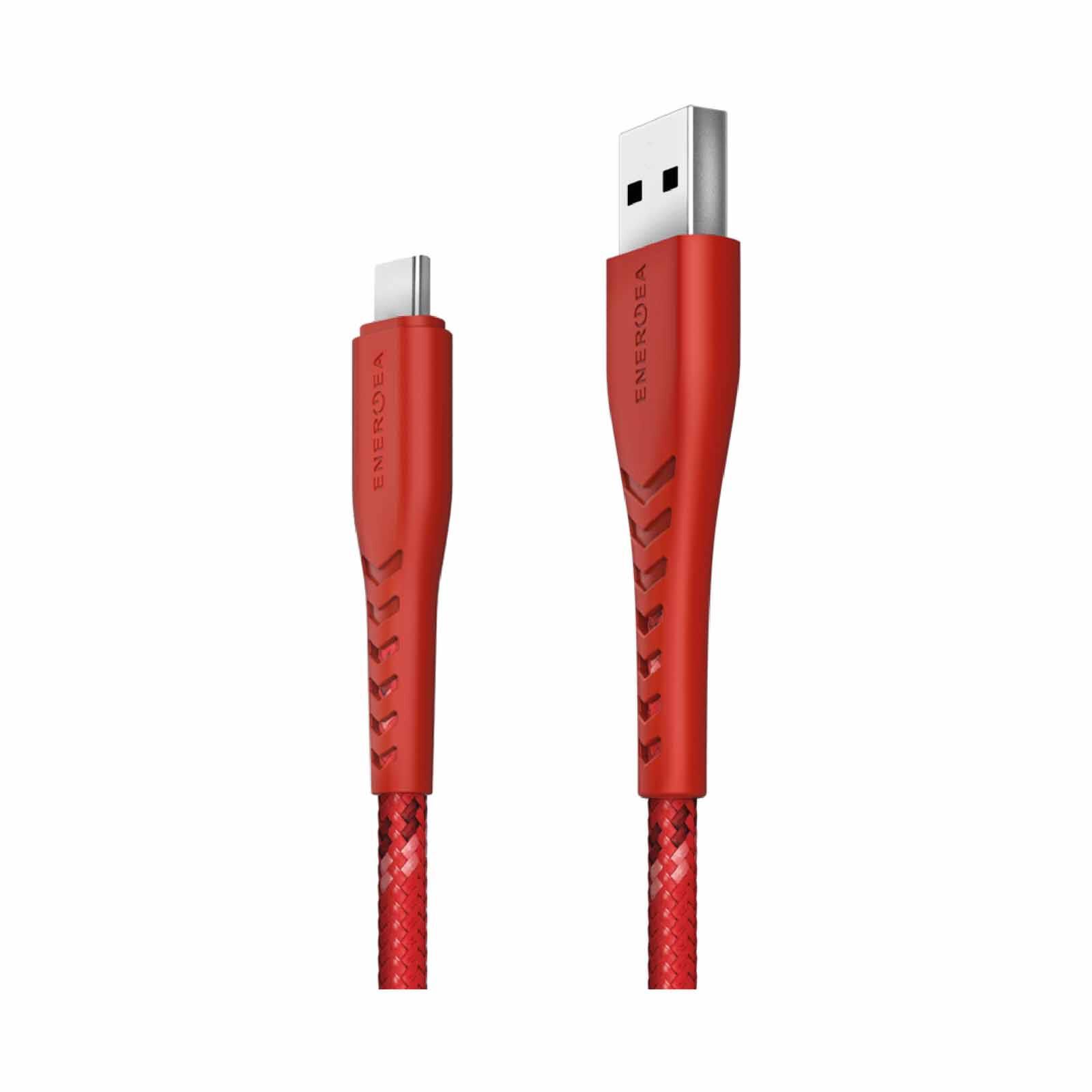 ENERGEA Nyloflex Usb2.0 Usb-a To Usb-c 5a Universal Cable 1.5m Red CBL-NFAC5U-RED150-image 2