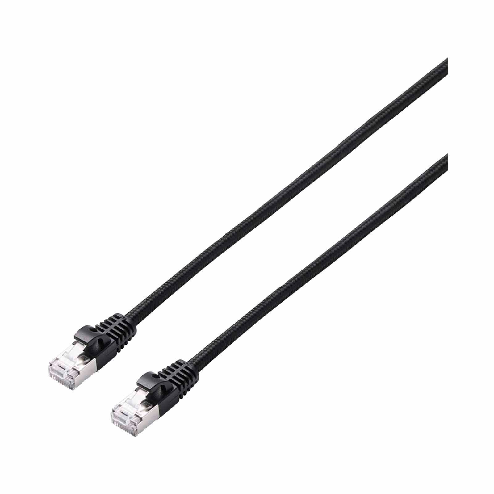 ELECOM Cat 7 Lan Cable Mesh 5m - Black LD-TWSM/BK50-image 3