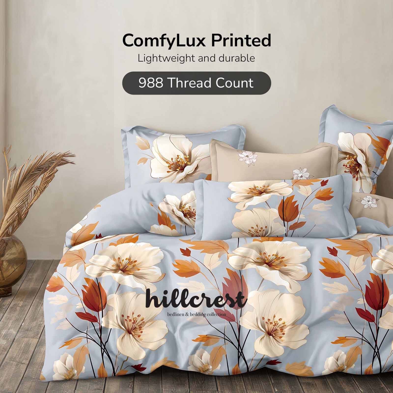 HILLCREST Hillcrest I 988tc Comfylux I Printed I Super Single Fitted Sheet Set I Comfort ( Oe ) 7468 - B I SS I FS I COMFORT-image 1