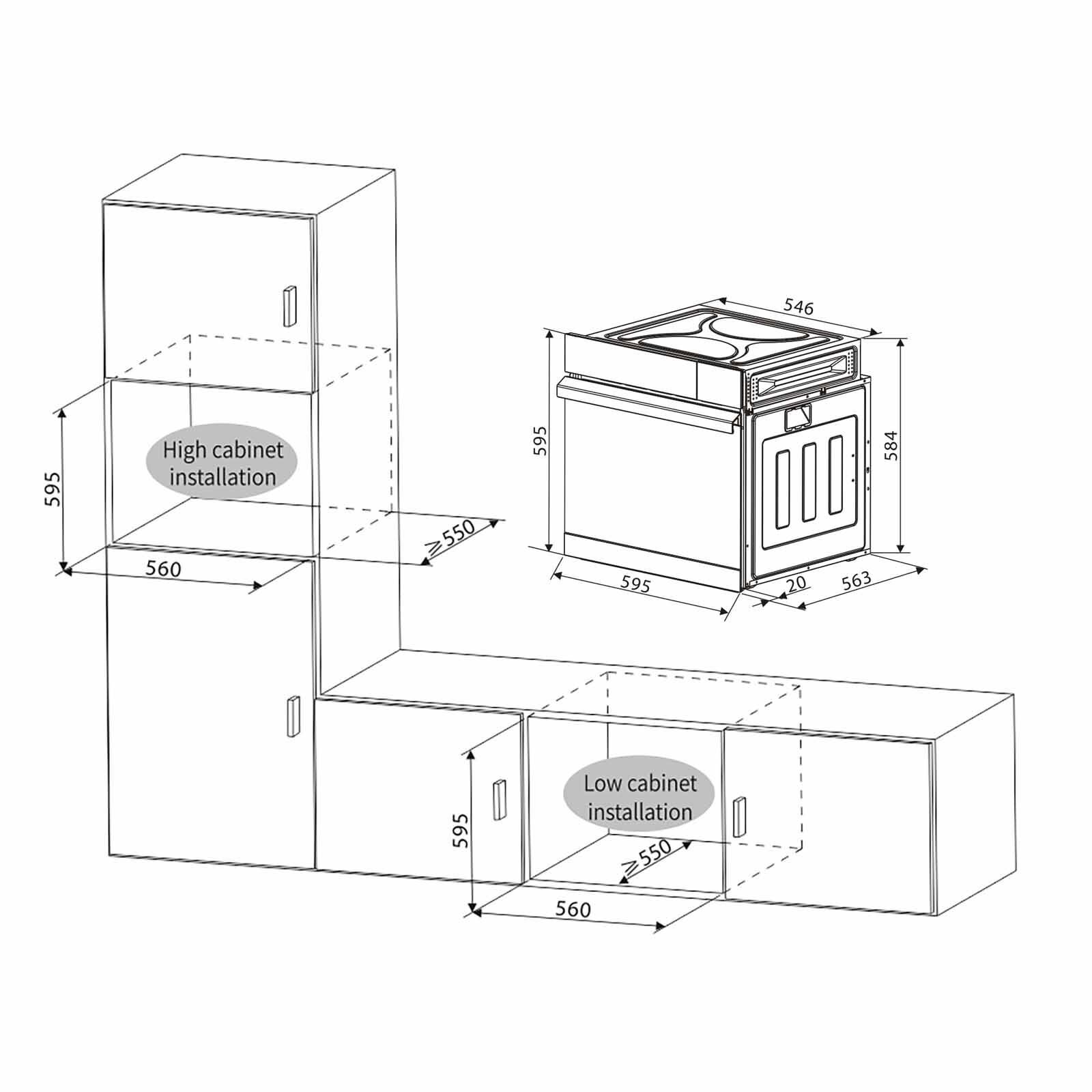 TECNO Built-in Steam Oven (70l) (exclude Installation) TBO650STM BK-BK-image 2