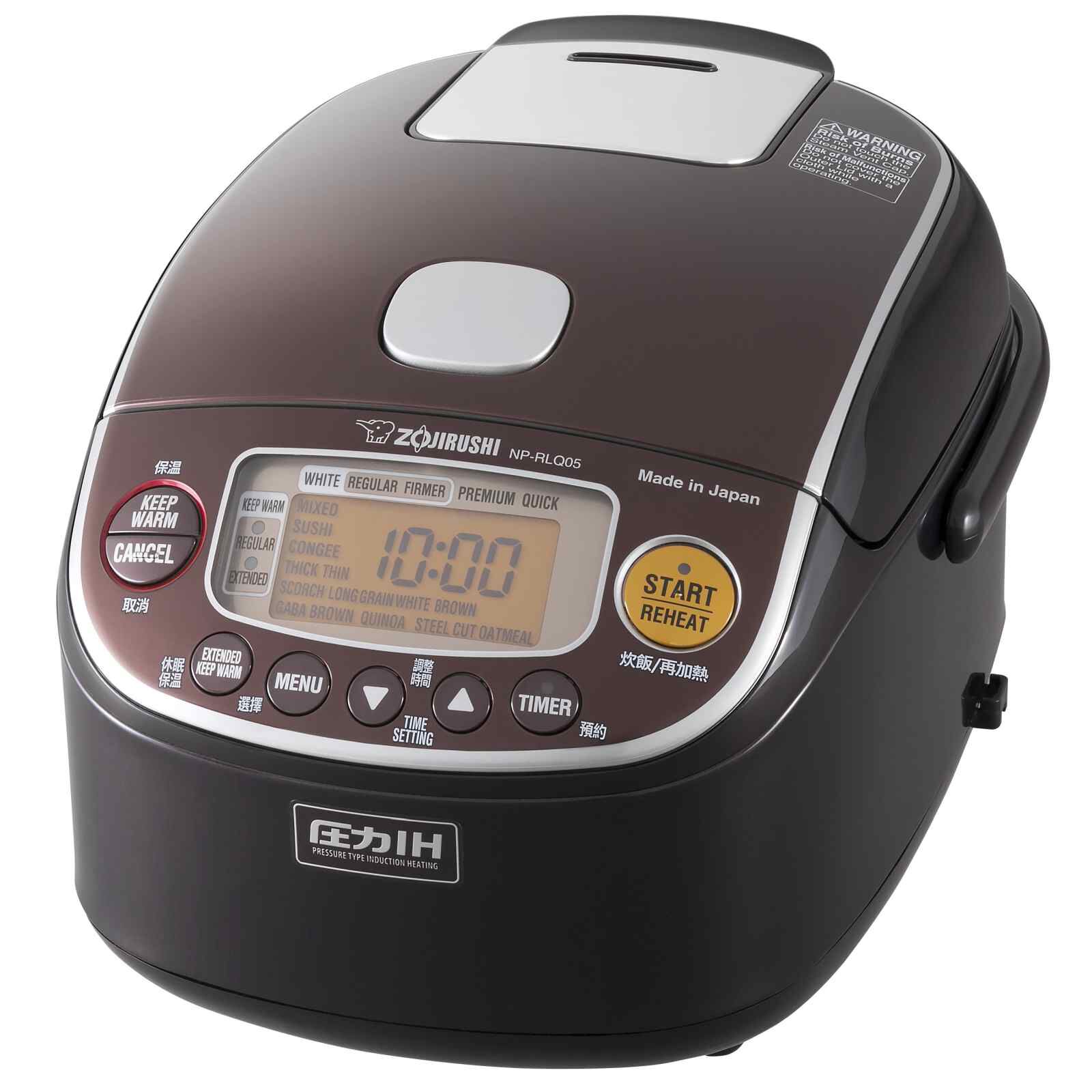 ZOJIRUSHI Pressure Ih Rice Cooker(0.54l) NP-RLQ05
