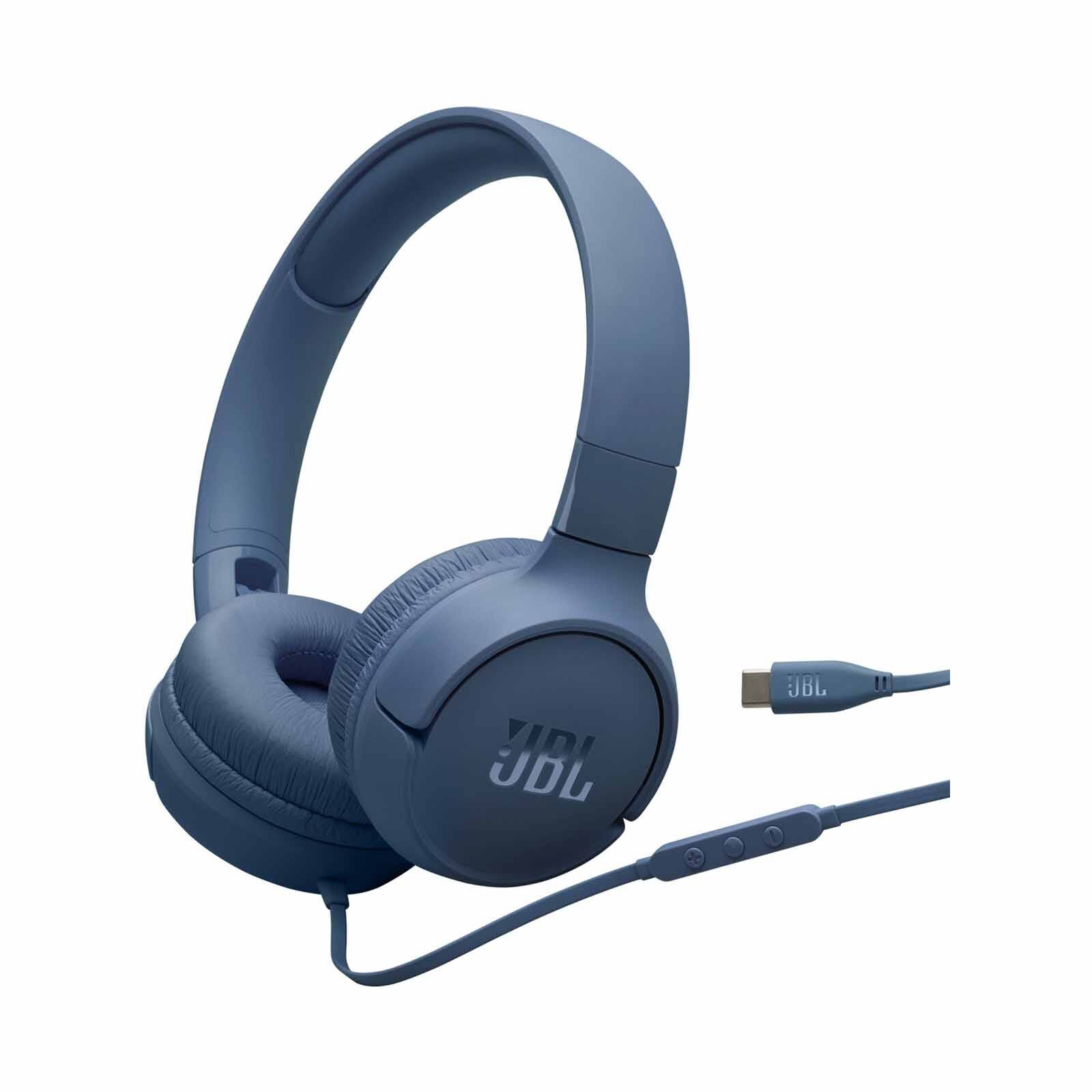 JBL Jbl Pure Bass Sound. High-resolution Audio Headphones TUNE 520C USB-C BLUE-image 1