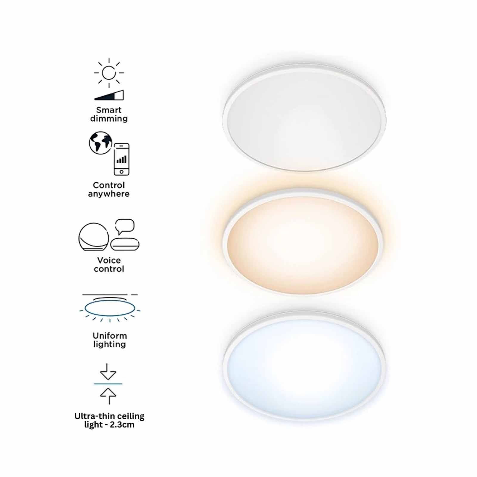 WIZ Super Slim Ceiling 16w Round 1500lm 292 White 929002685117-image 9