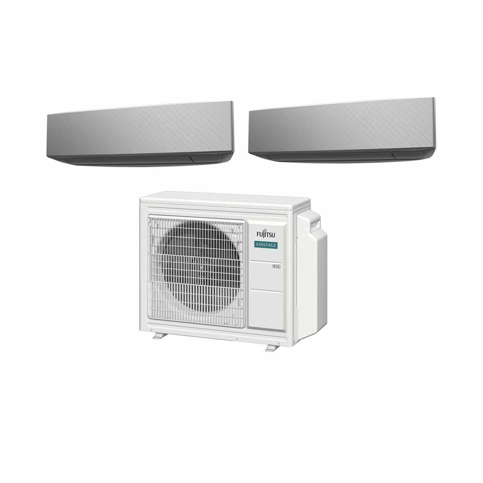 FUJITSU Fujitsu Designer Black 24k Condenser System 2 (12000btu X 2) AOAH24CBTA3 + ASAH12CETA X2