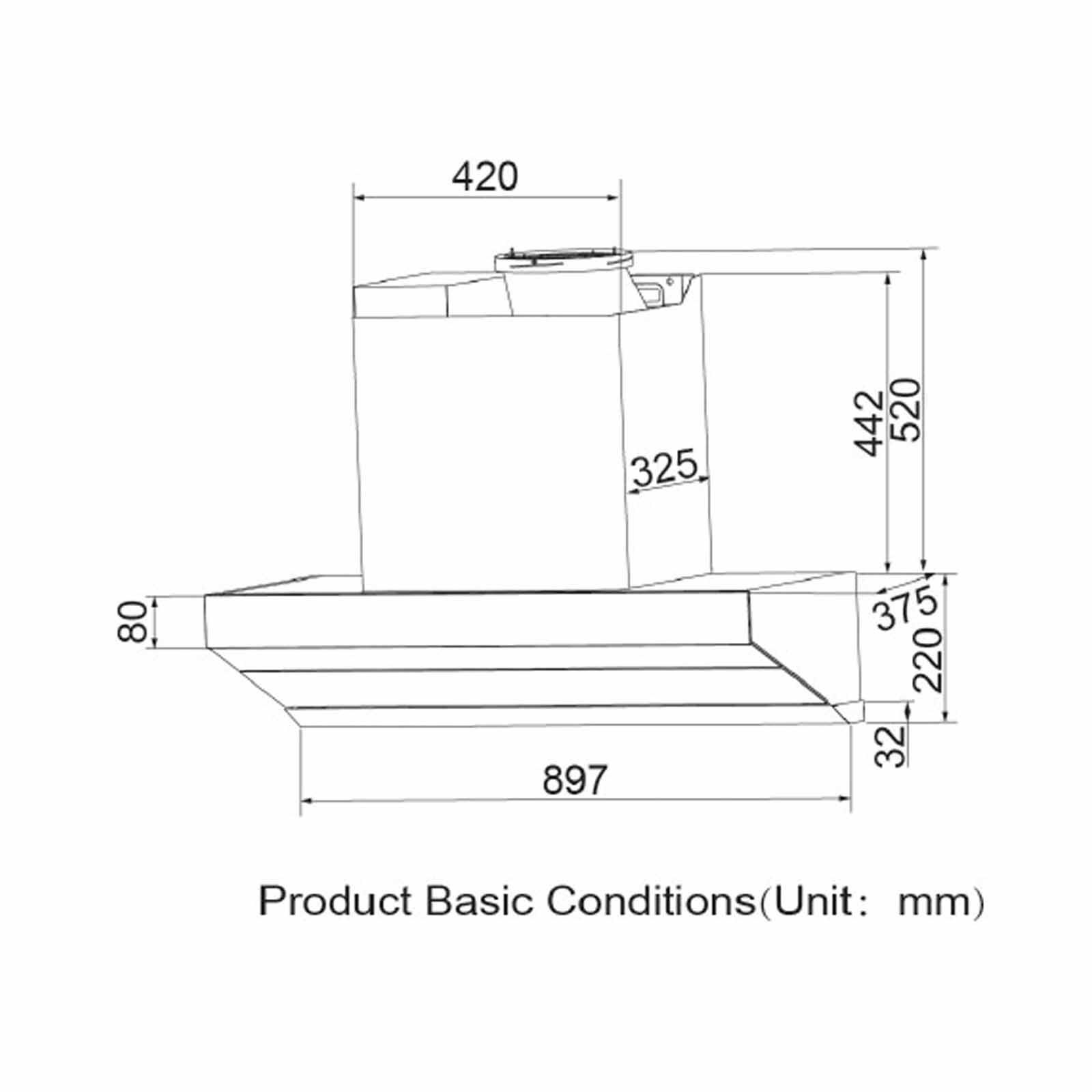 FOTILE Recirculation Chimney Kitchen Hood (black) (exclude Installation) ZMG9057R-image 3