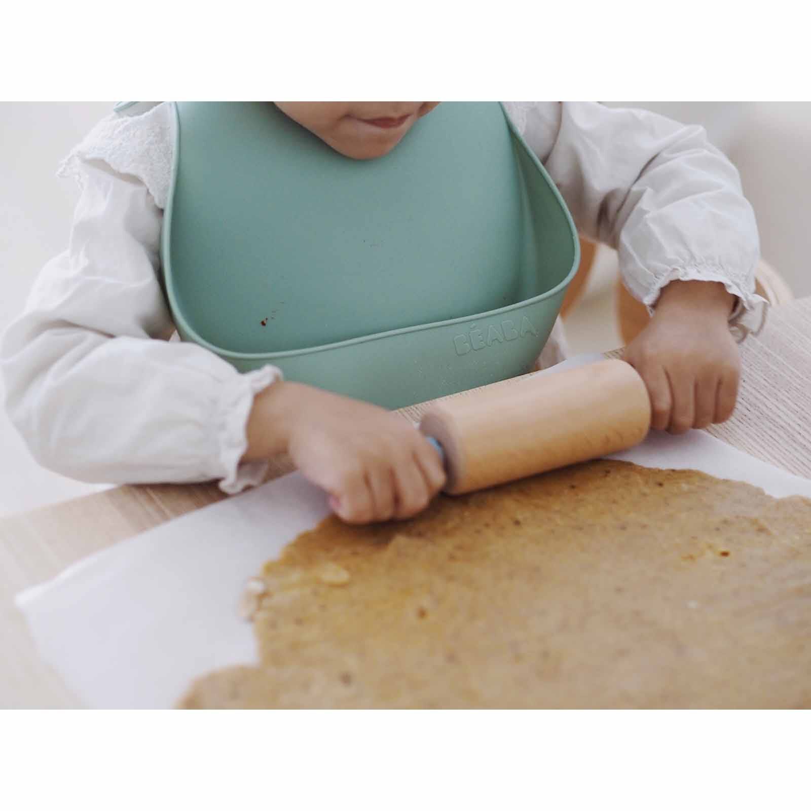 BEABA Bib - Sage Green (online) SILICONE-image 3