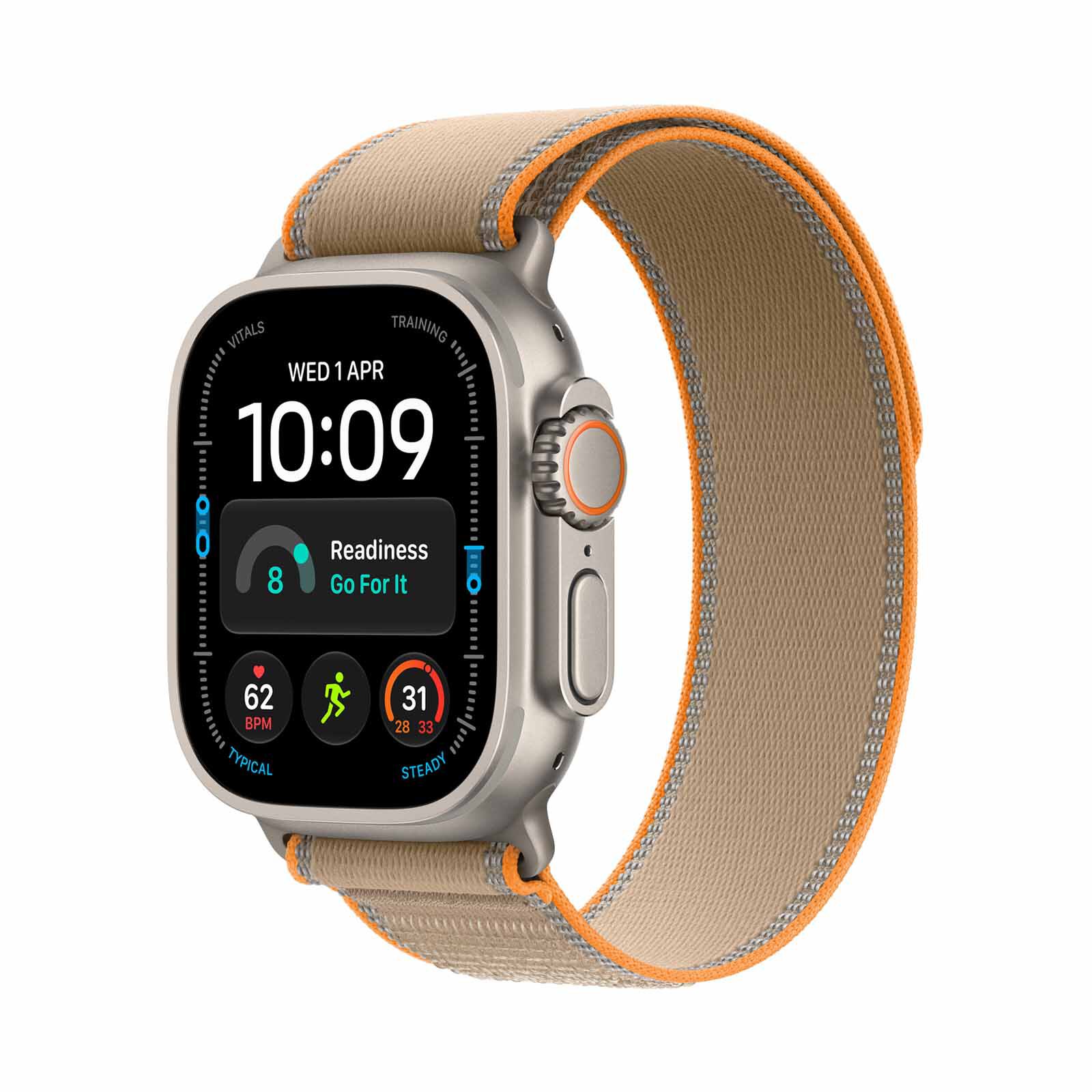 APPLE Watch Ultra 4 Gps + Cellular 49mm Natural Titanium Case With Sand Trail Loop - S/m MJAJ4X/A-image 2