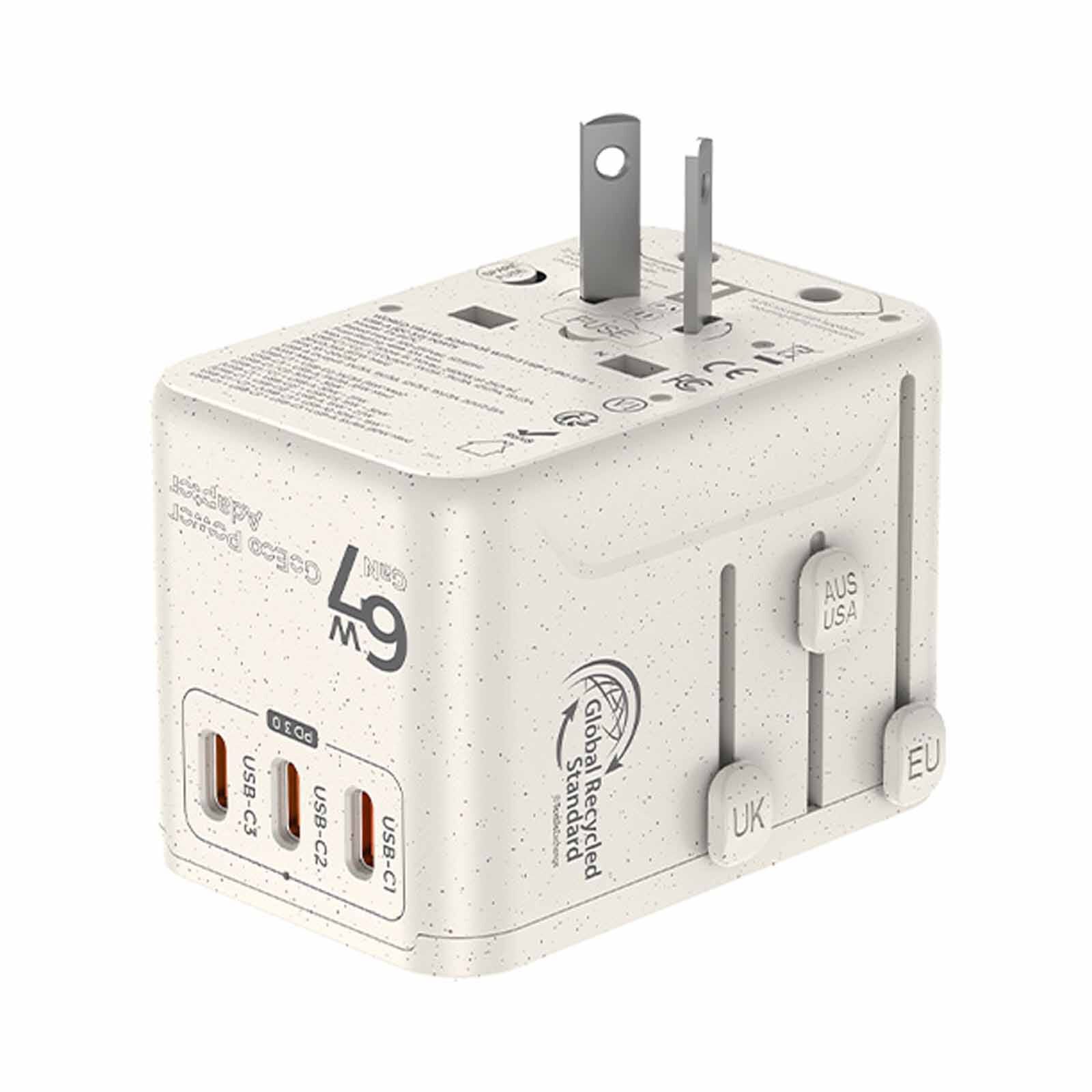 SOUNDTEOH World Travel Adaptor With Gan Pd67watts Usb Quick Charger TA-667C-image 3