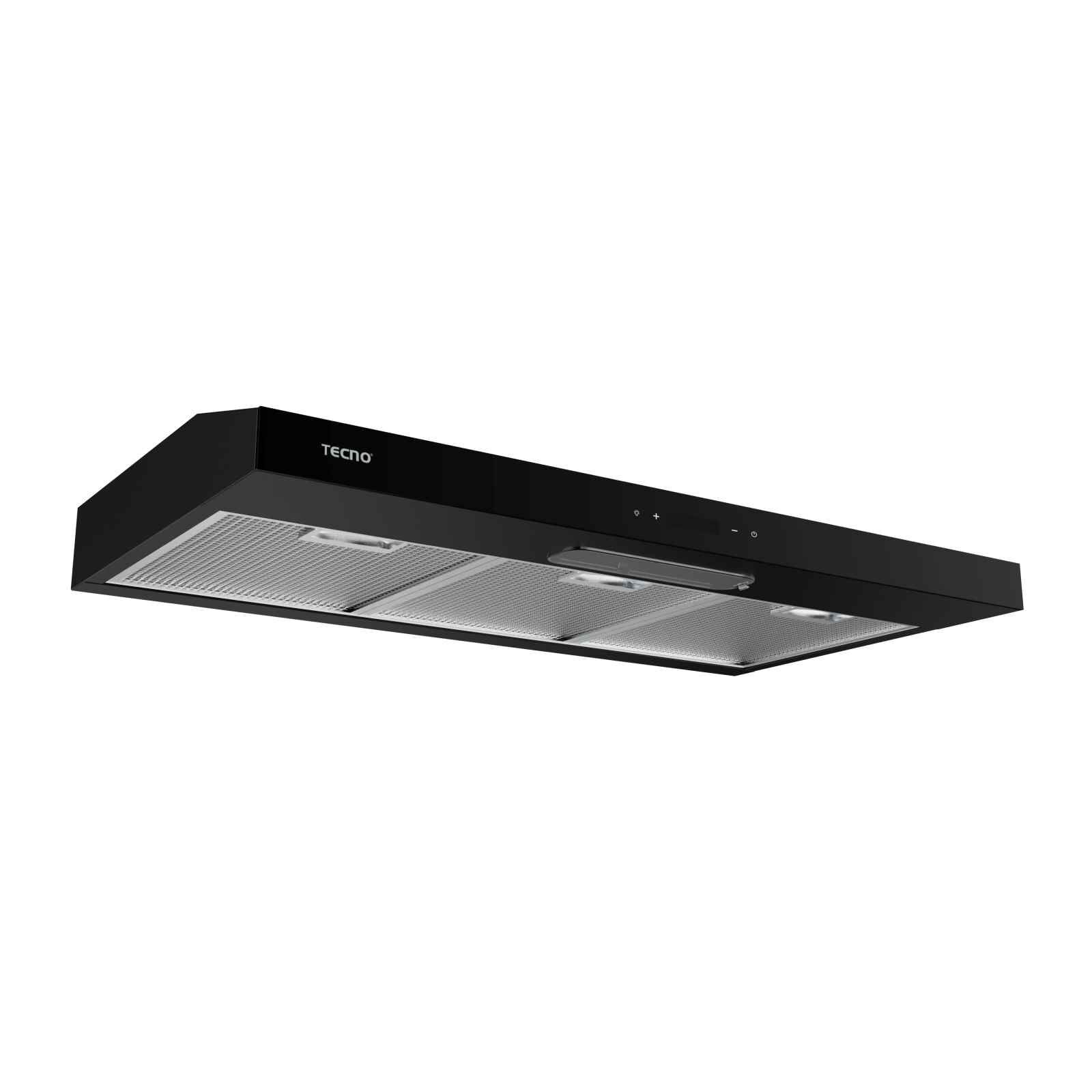 TECNO 90cm Ultra Slim Hood Twin Motors (excl Install) TCH 9019TCL BK