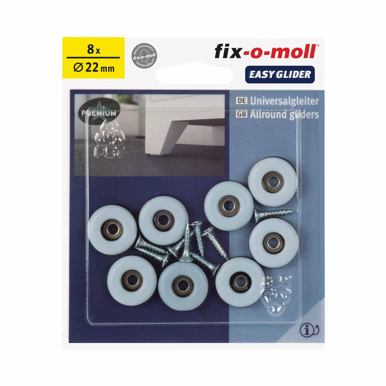 FIX-O-MOLL W Screw Super Glide Surface 22mm EASY GLIDER-image 2