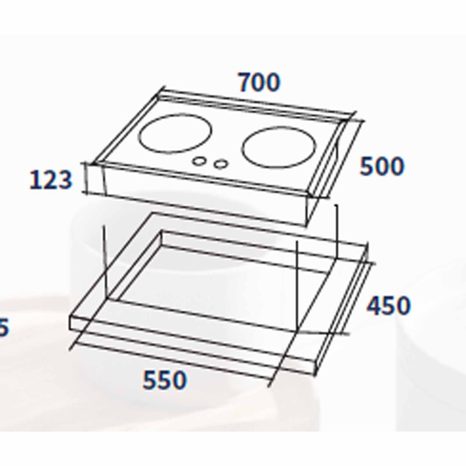 FUJIOH (70cm) 2-burners Gas Hob (black Glass) - Pub (exclude Installation) FH-GS6827 GLBK TG-image 2