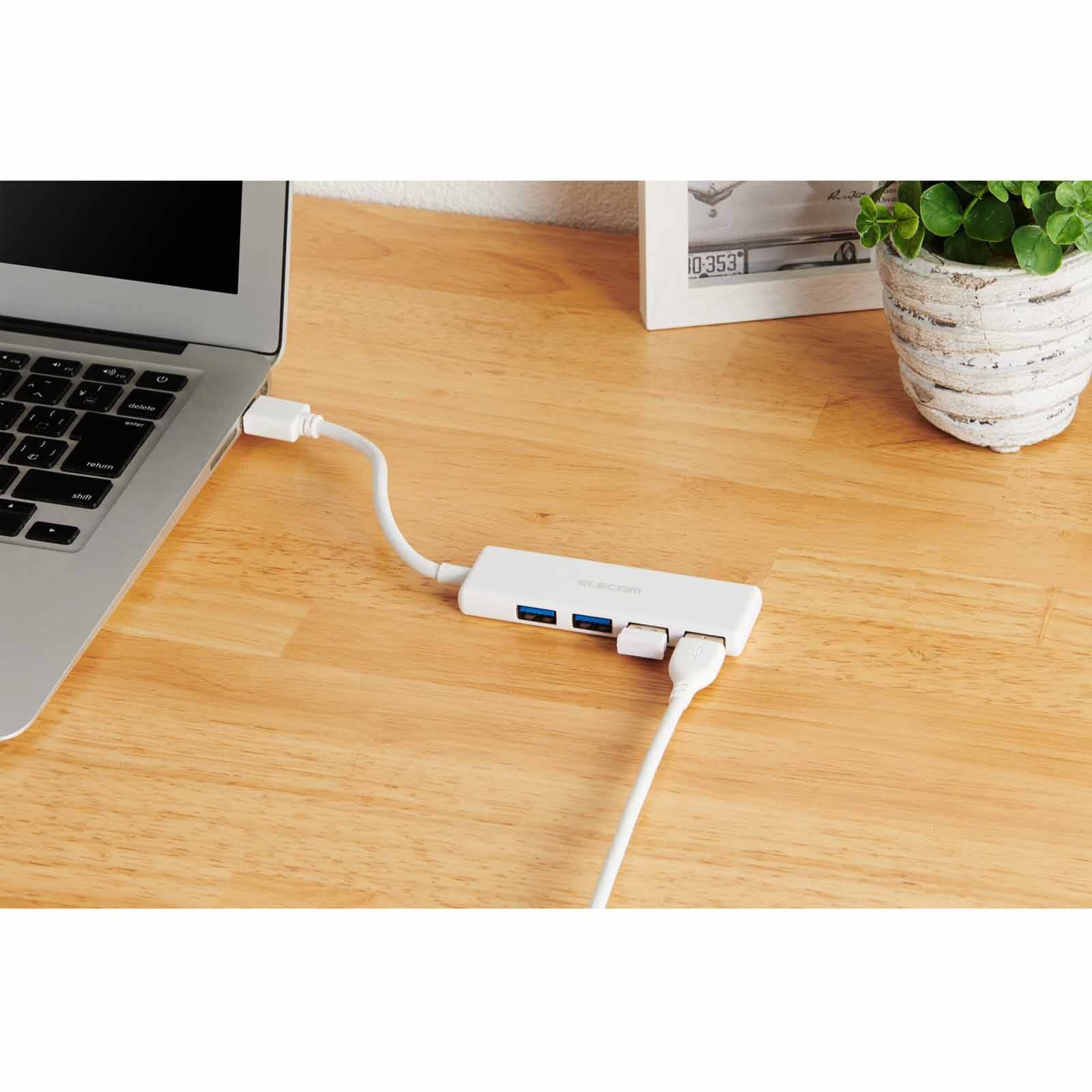 ELECOM Usb 3.0 Bus Power 4 Ports - White U3H-H040WH-image 2
