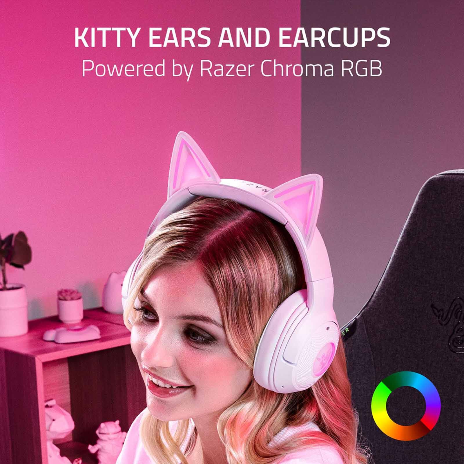 RAZER Kraken Kitty V2 Bt - Wireless Bluetooth Rgb Headset With Kitty Ears - White Edition - Frml Packaging RZ04-04860600-R3M1-image 7