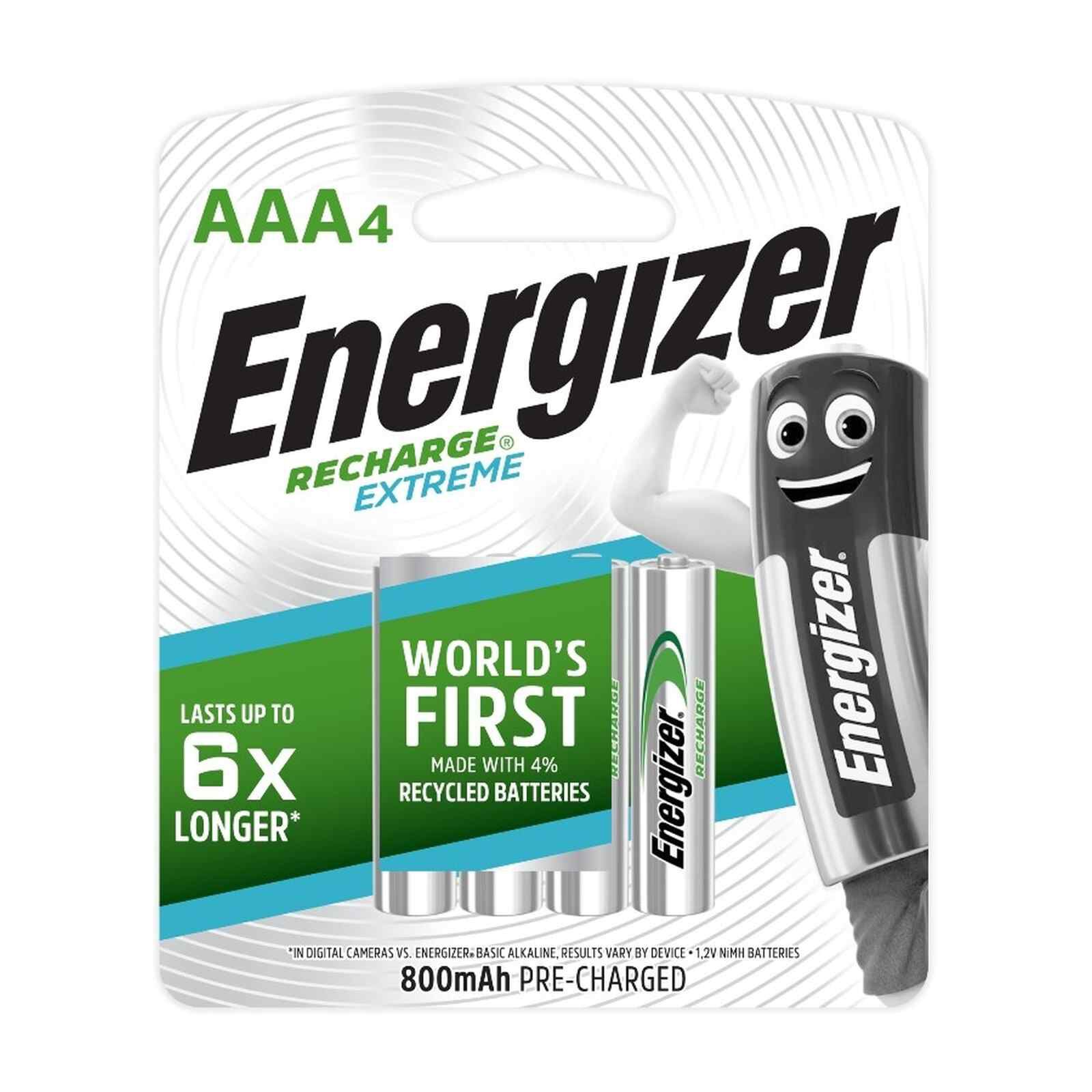 ENERGIZER Extreme Recharge Battery Aaa 4s NH12EBP4