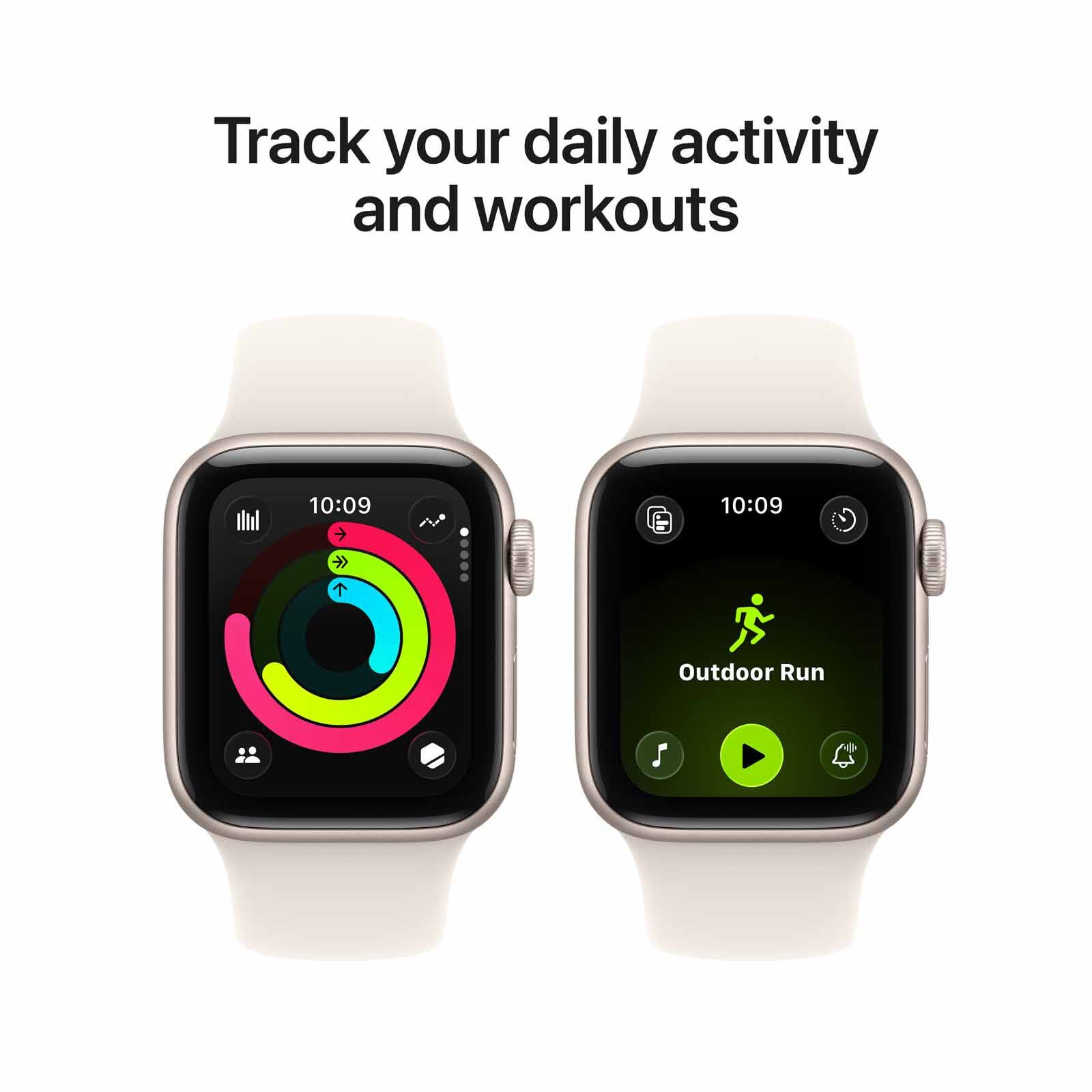APPLE Watch Se 3 Gps + Cellular 40mm Starlight Aluminium Case With Starlight Sport Band - M/l MEP74X/A-image 8