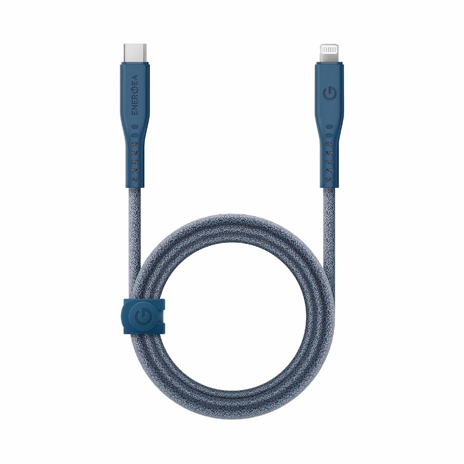 ENERGEA Flow C-l Mfi Cable 480mbps With Mct 1.5m - Blue CBL-FLCL-BLU150M-image 1