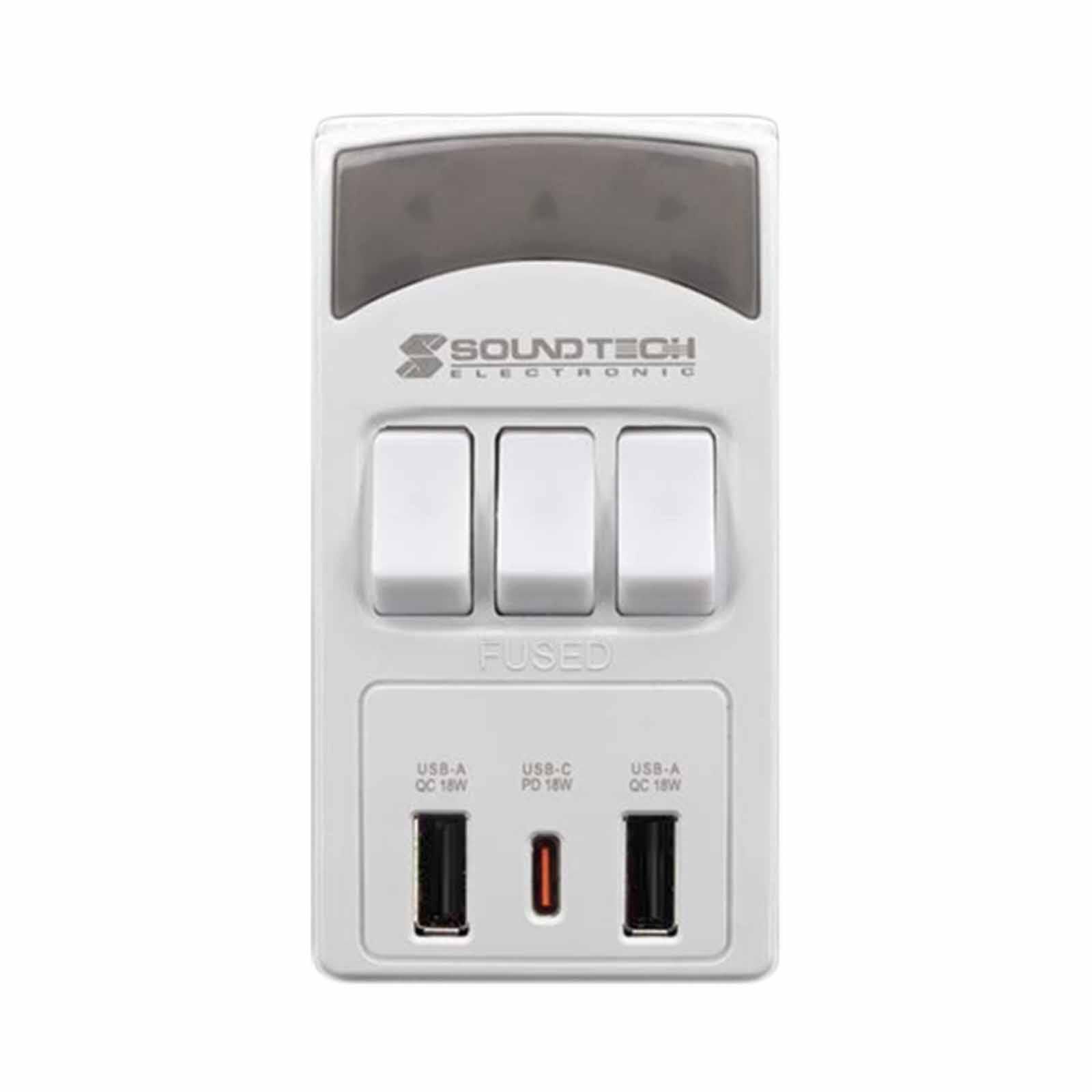 SOUNDTEOH Multiway Adaptor With Power Indicator Light PP-18SU-image 1