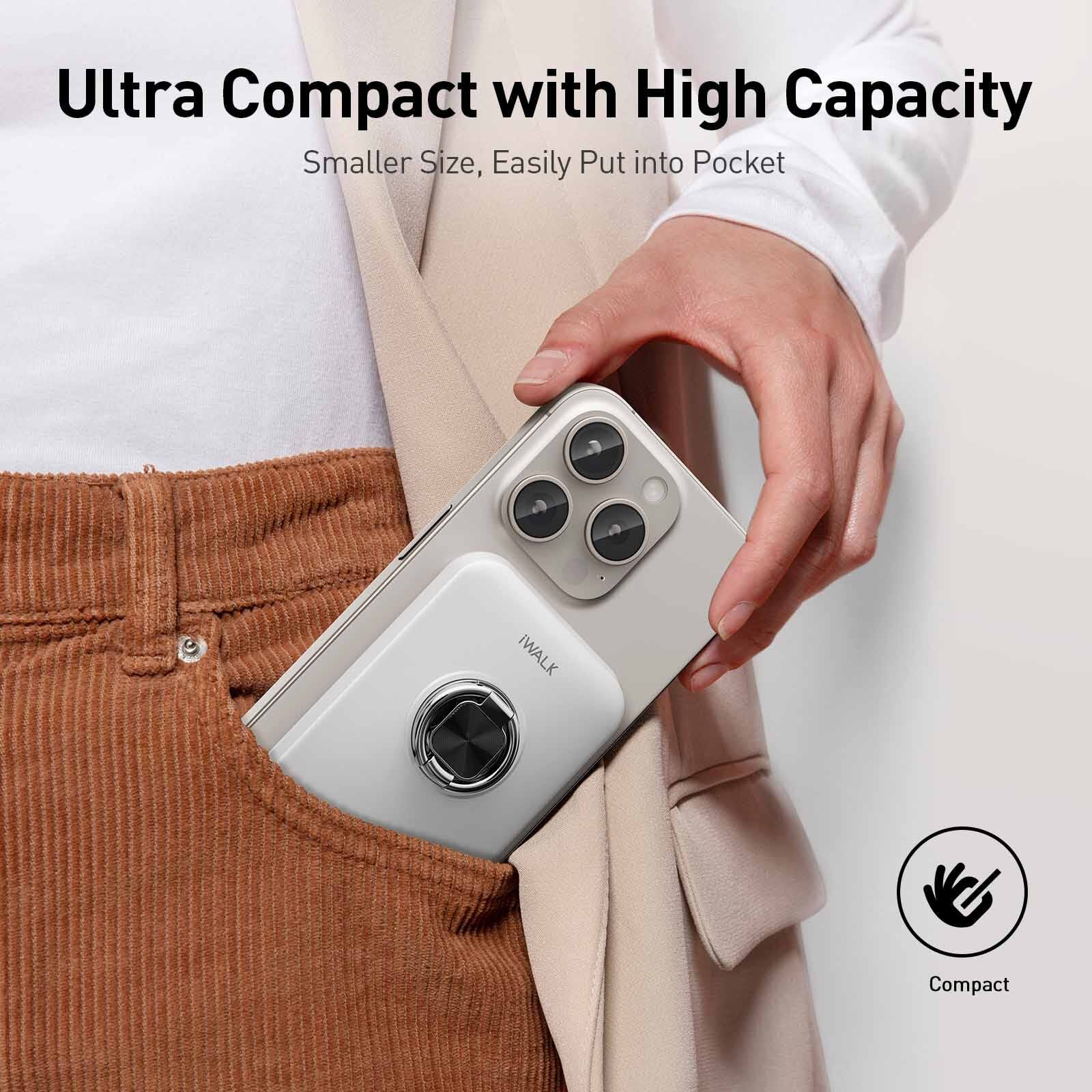 IWALK Powergrip 10000 Magnetic Wireless Powerbank 10000mah For Iphone White MXB009-002A-image 2
