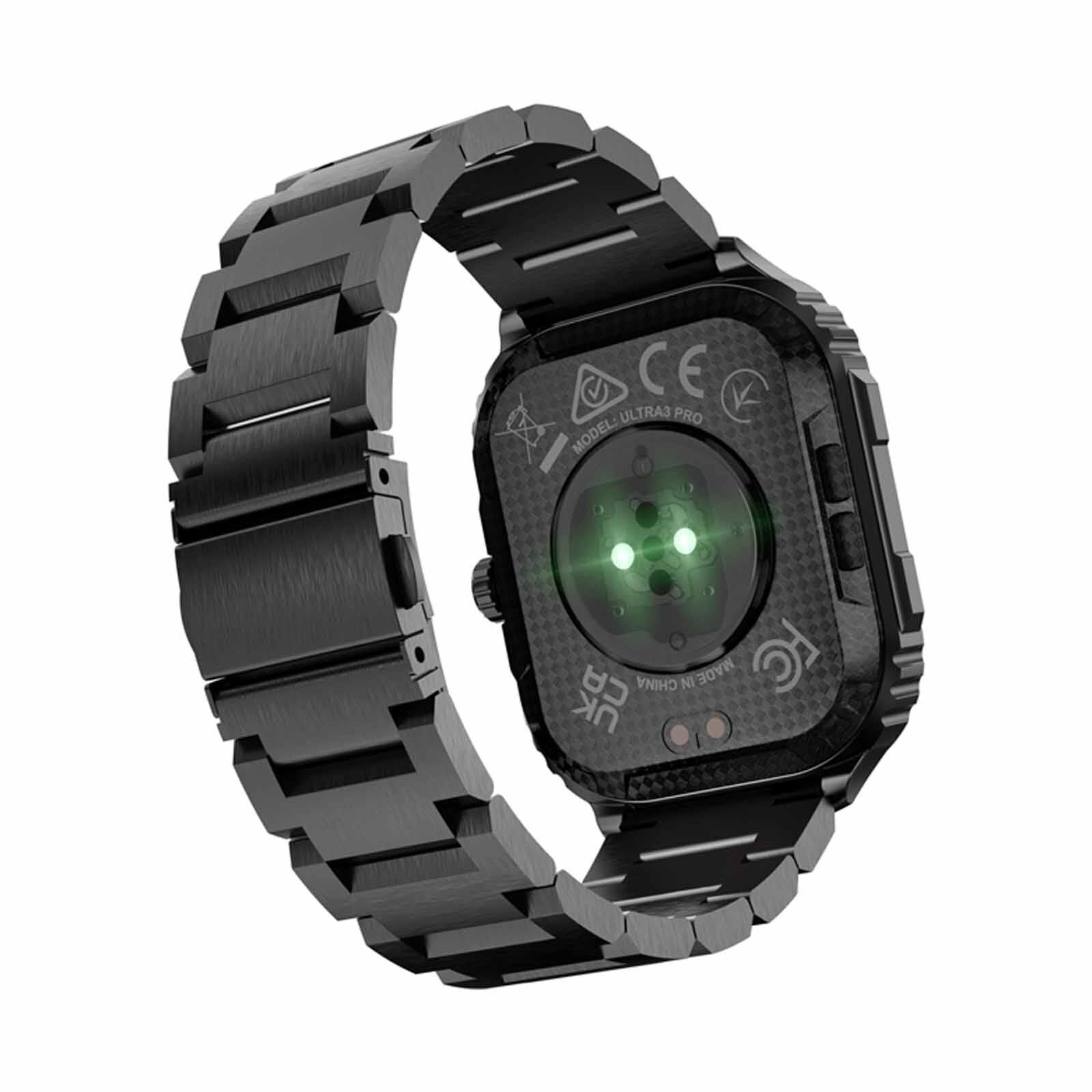HIFUTURE Ultra3 Pro - Black Bluetooth Smartwatch With Heart Rate Function HSSW7BK-image 2