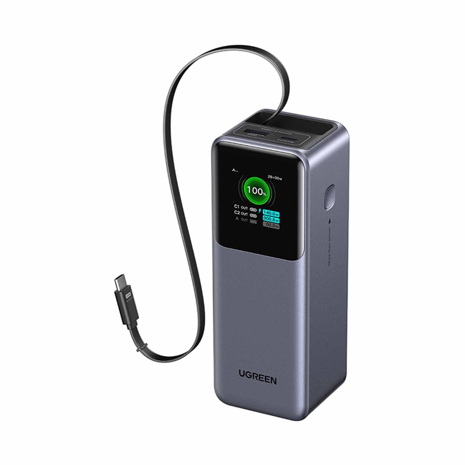 UGREEN 20000mah 165w Pd Powerbank With Retractable Cable And Ccc 95670B-image 3