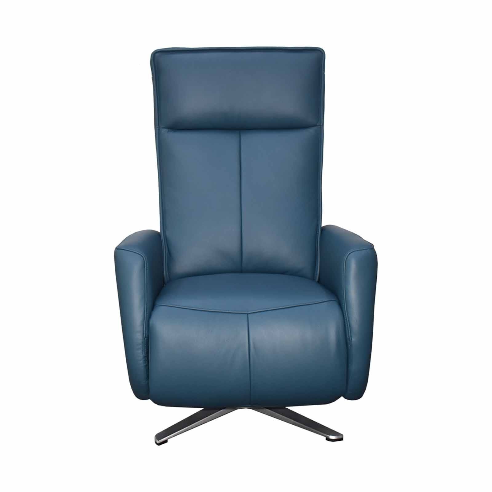 Power Lift Massage Chair (hl) Navy Half Leather SOLEA-image 1