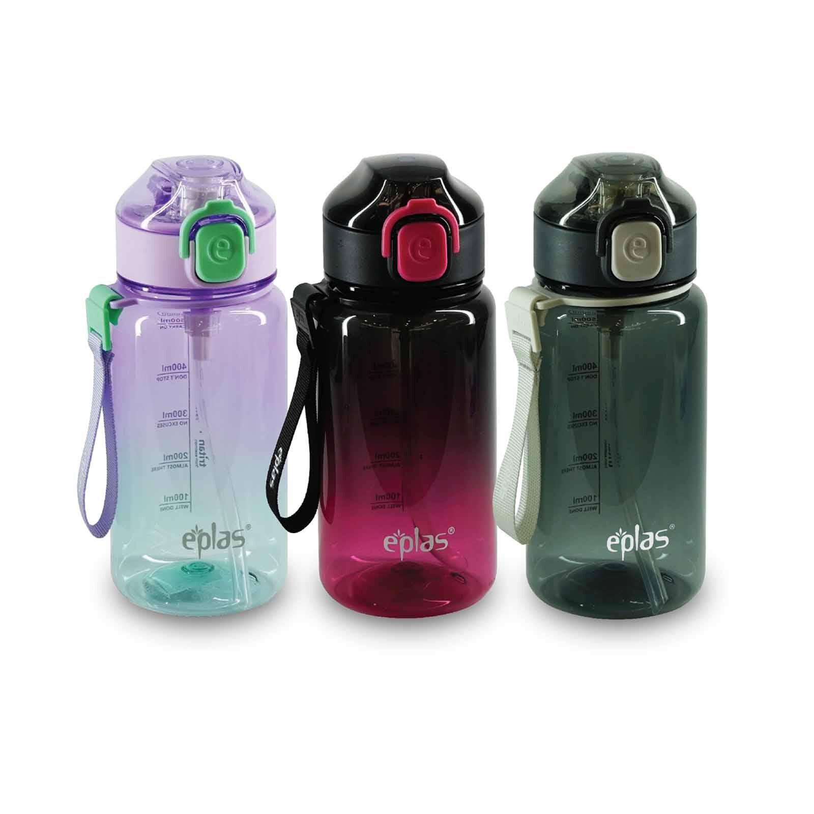 EPLAS Bpa One Touch Bottle (650ml) - Black & Red EGDS-650-image 2