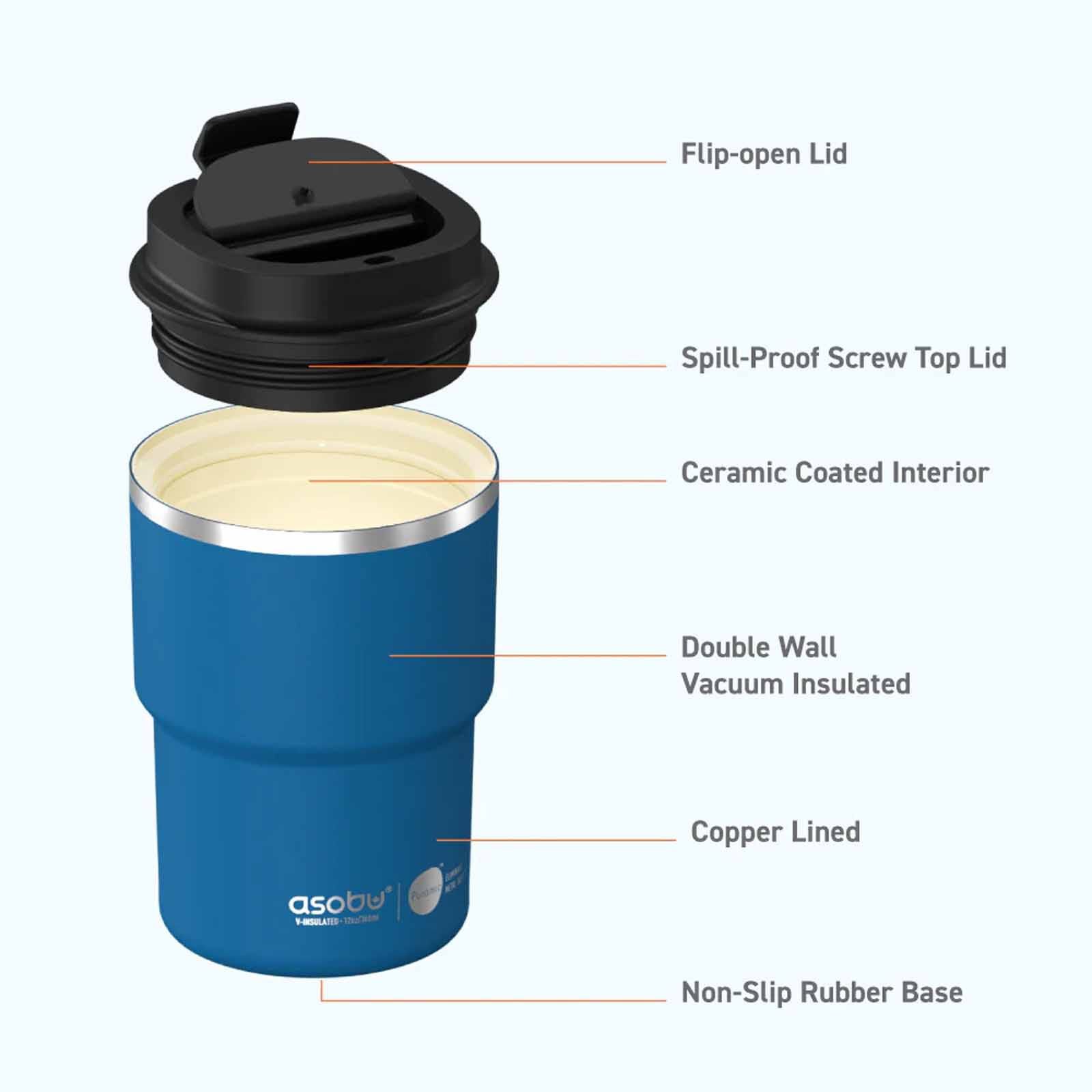 ASOBU Mini Pick-up Mug/cup Blue 360ml ABF52BL-image 3