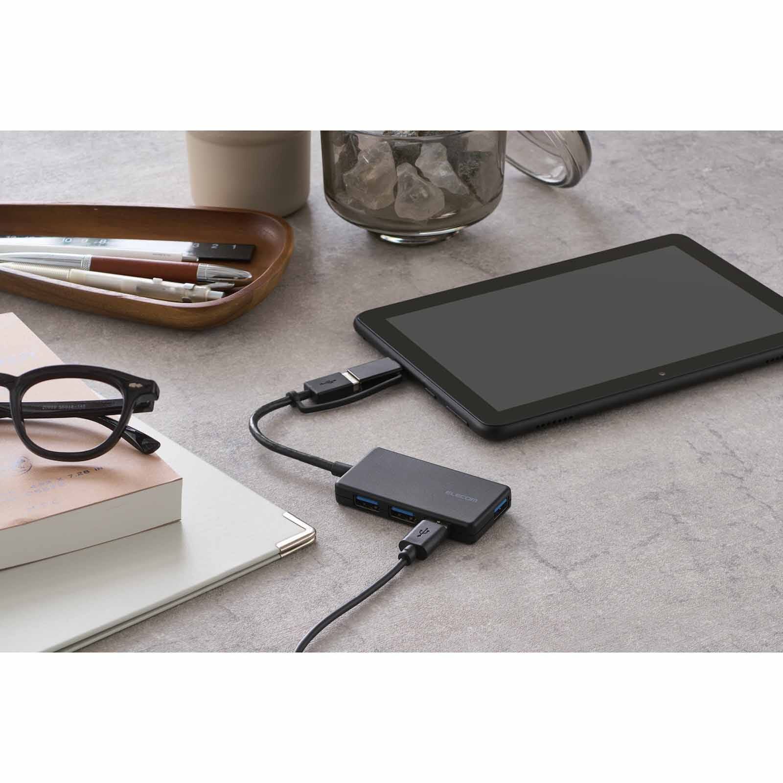 ELECOM Usb C/a 4ports 3.1(gen 1) Hub Blk U3H-CA4004BBK-image 8